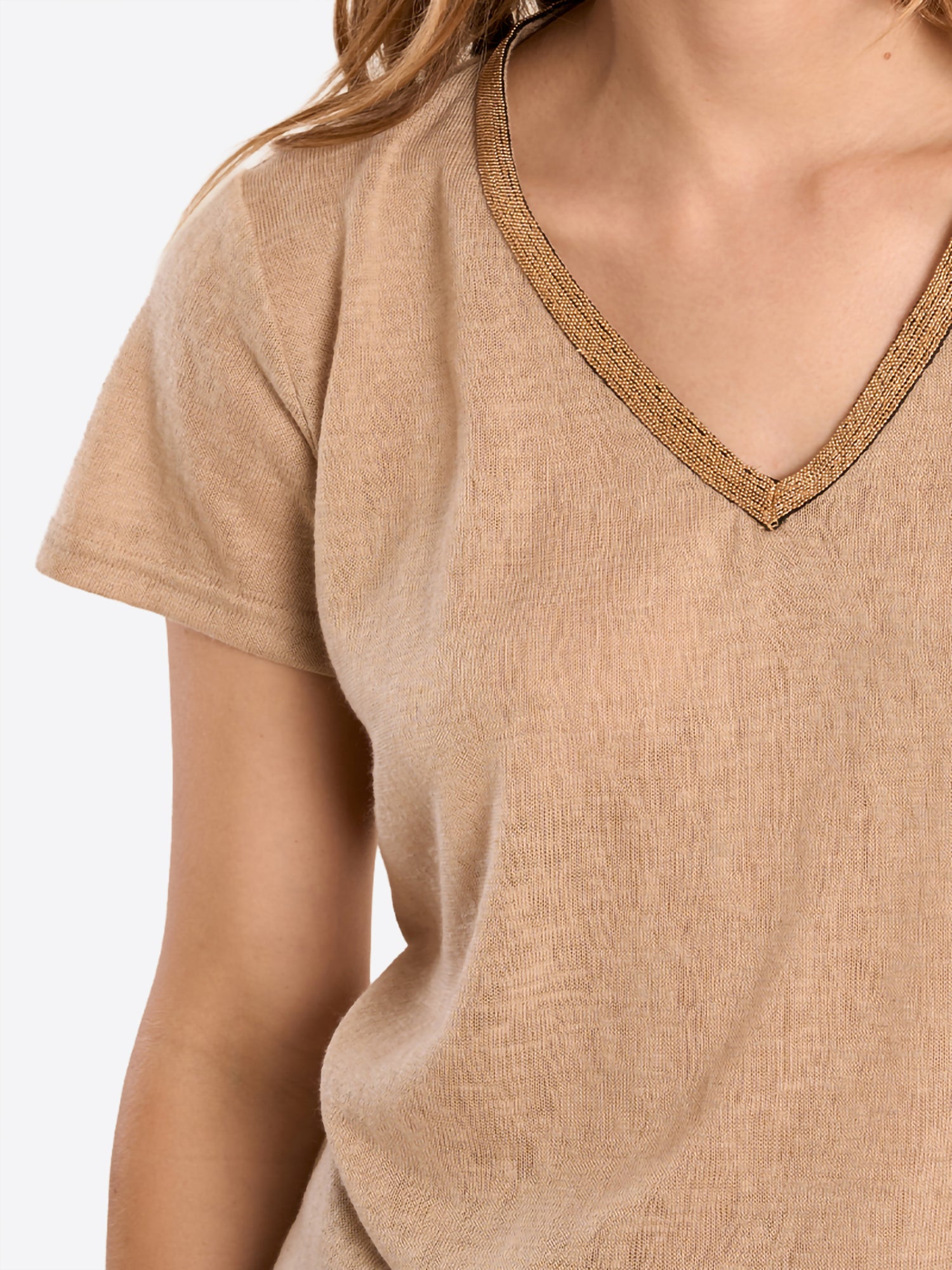 T-shirt MOLLY BRACKEN da Donna - beige T427EPBEIGE