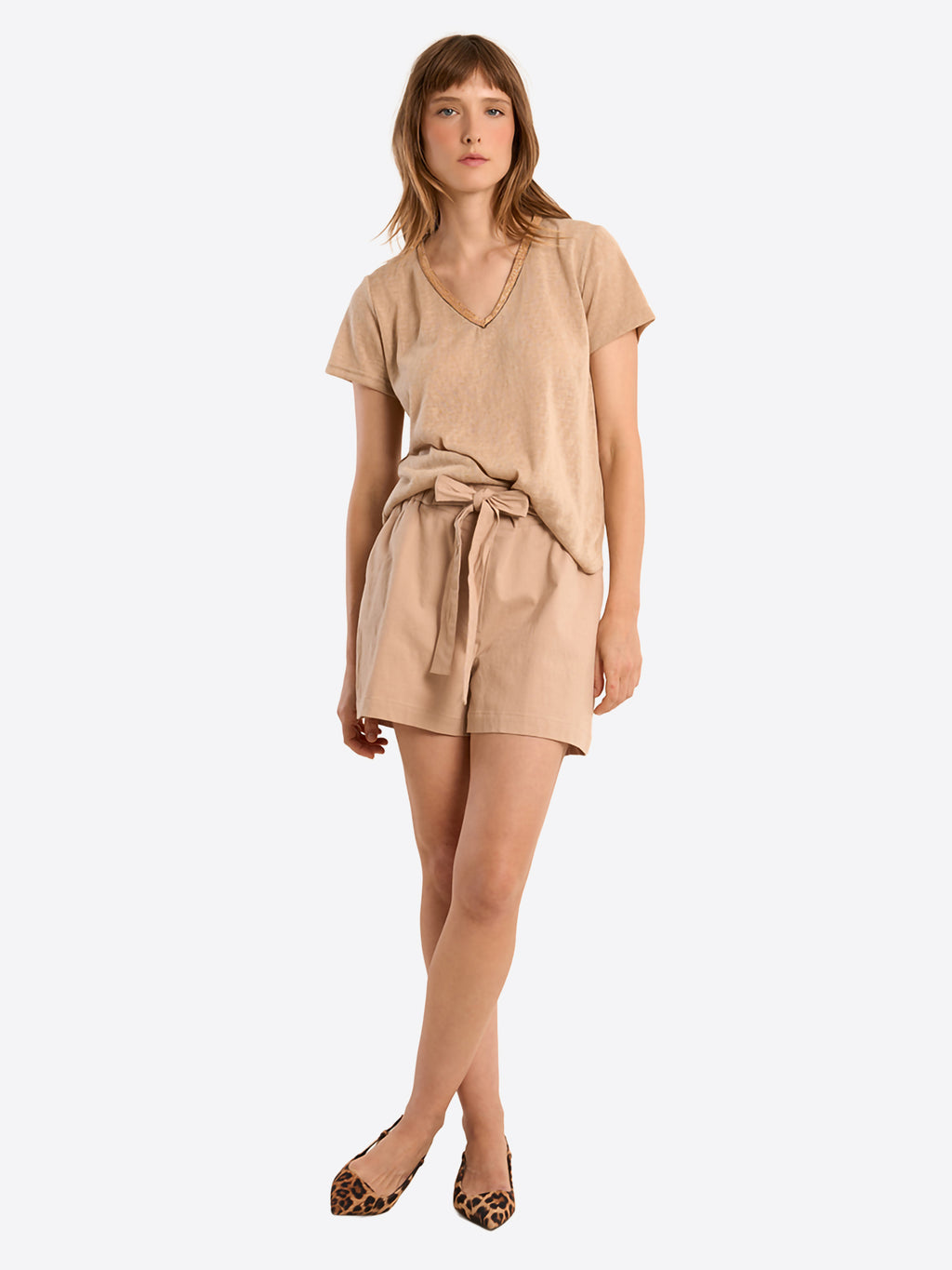 T-shirt MOLLY BRACKEN da Donna - beige T427EPBEIGE