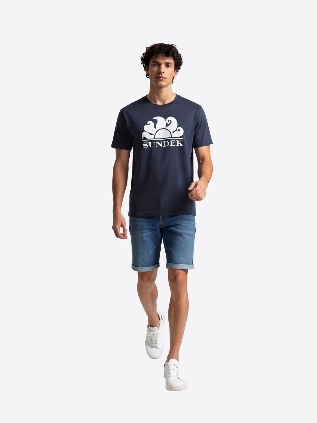 T-shirt SUNDEK da Uomo - blu M021TEJ780000704 BLUBIANCO