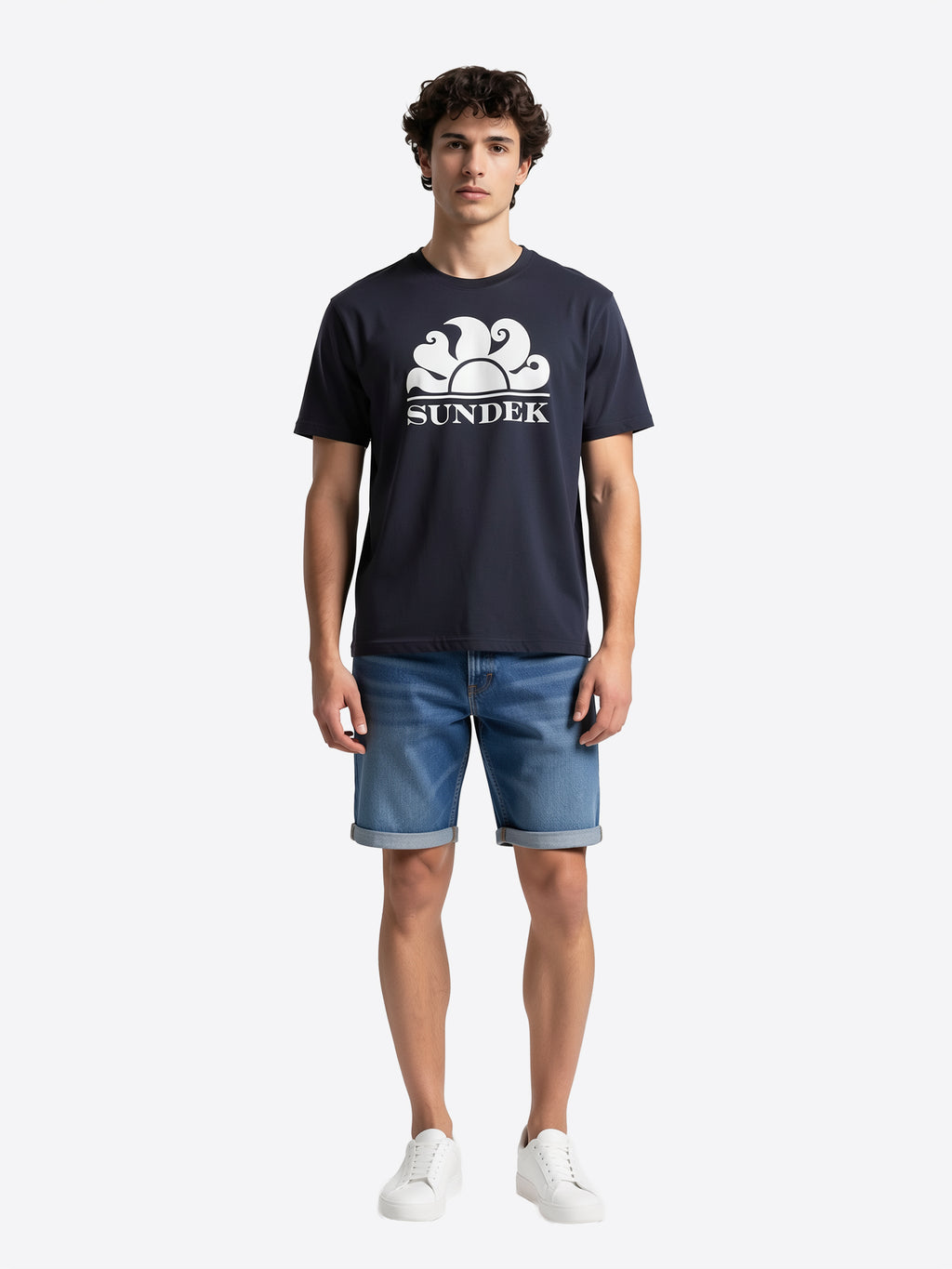T-shirt SUNDEK da Uomo - blu M021TEJ780000704 BLUBIANCO
