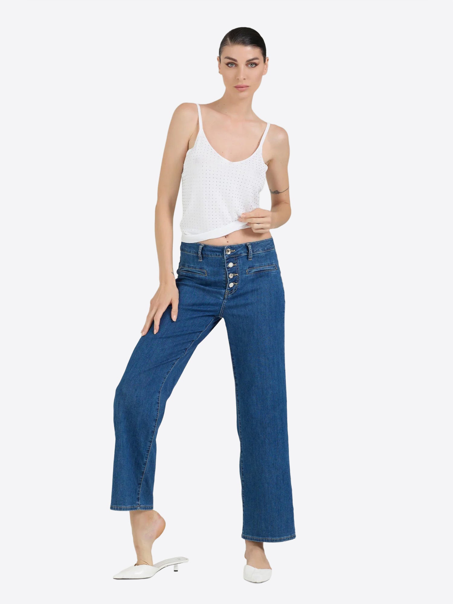 Pantalone Jeans TAKE TWO da Donna - blu DK02107LAVMEDIO