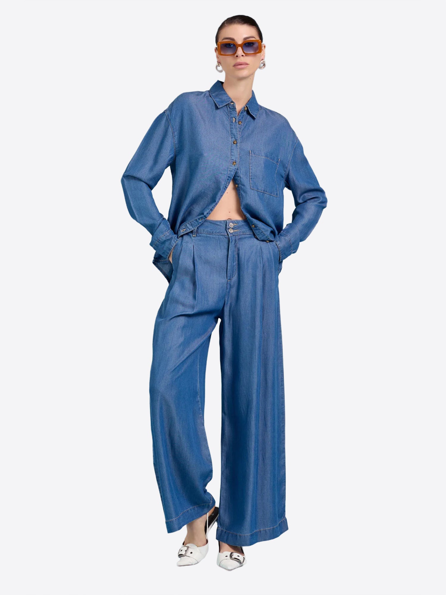 Pantalone TAKE TWO da Donna - blu DK02135BLU