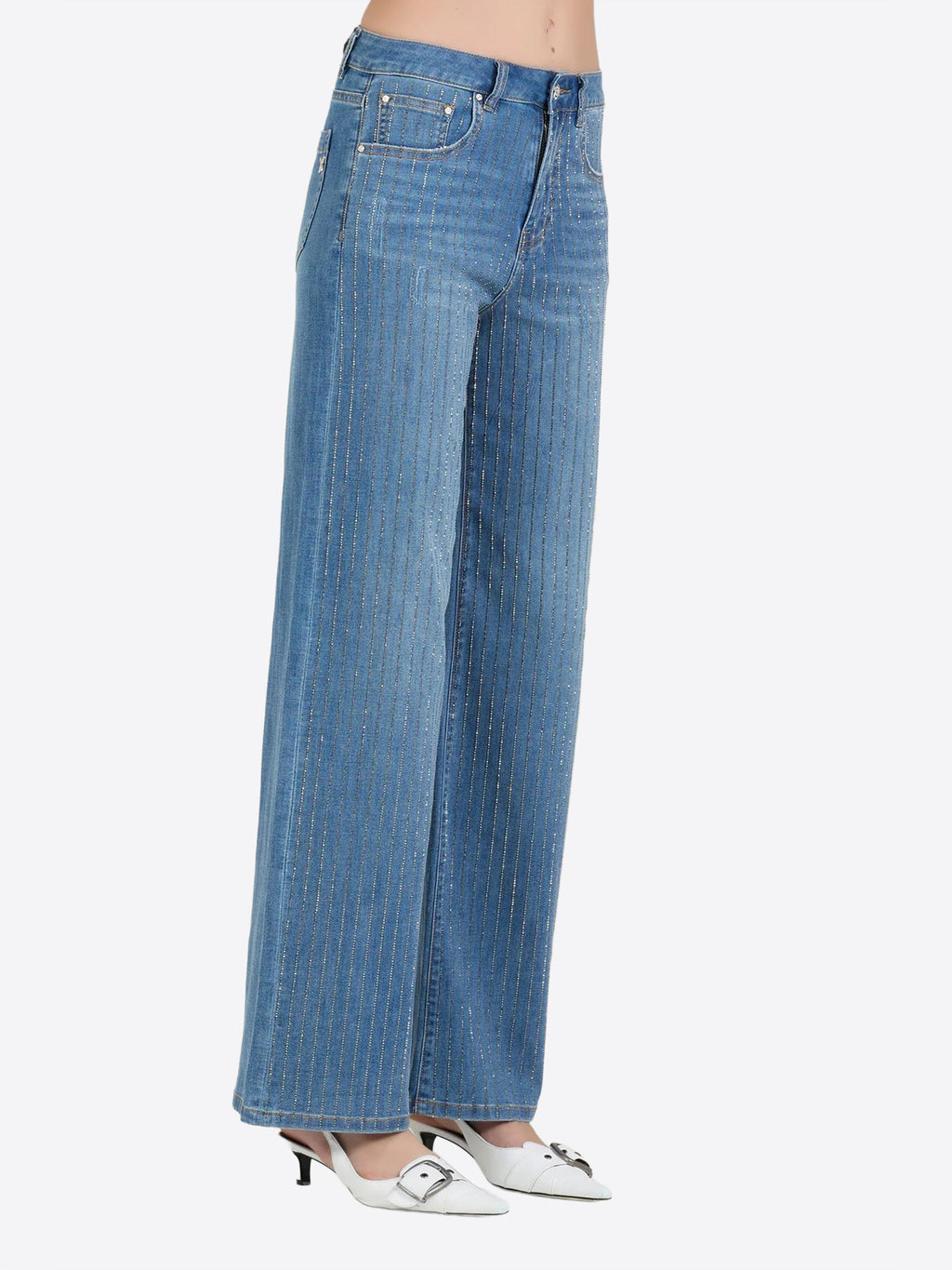 Pantalone Jeans TAKE TWO da Donna - blu DK02205LAVMEDIO