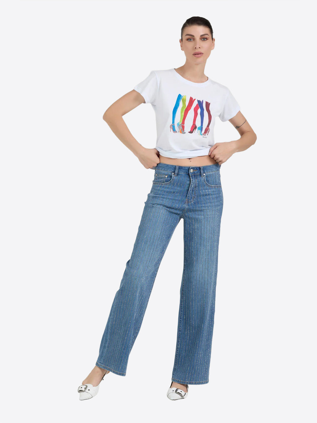 Pantalone Jeans TAKE TWO da Donna - blu DK02205LAVMEDIO