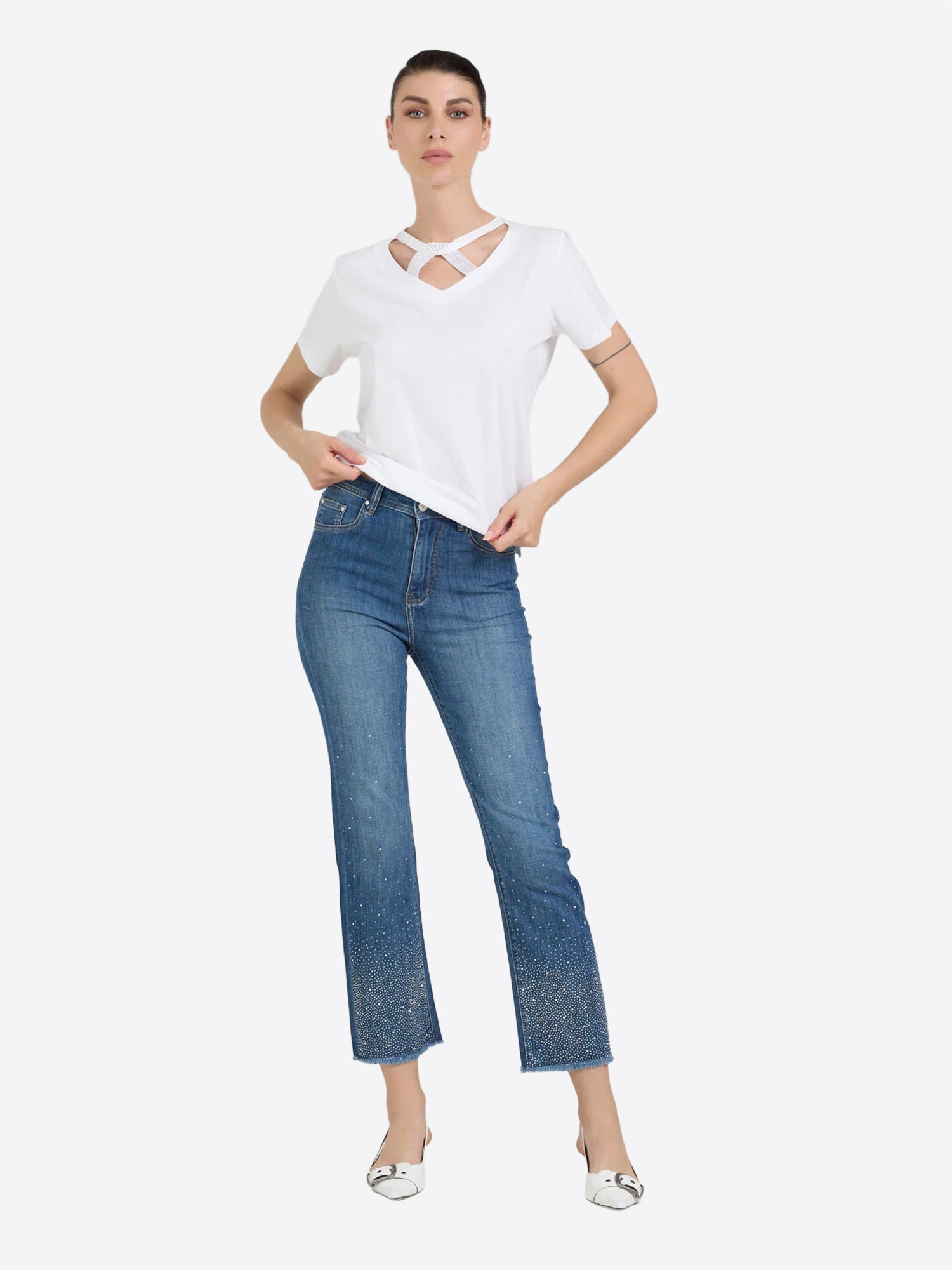 Pantalone Jeans TAKE TWO da Donna - blu DK02206LAVMEDIO