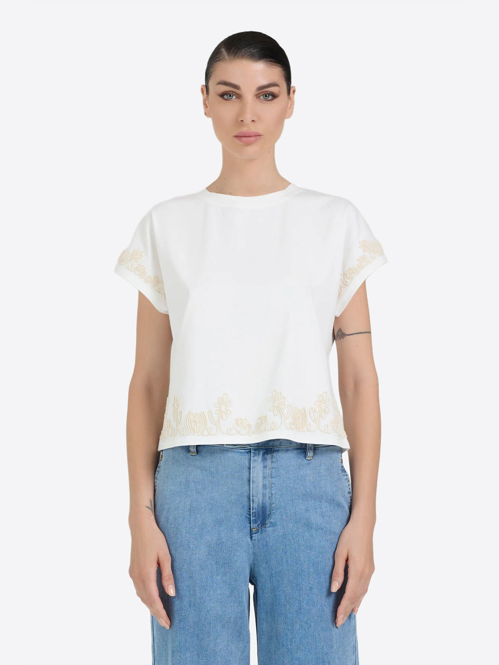 T-shirt TAKE TWO da Donna - bianco DKE02733WHT
