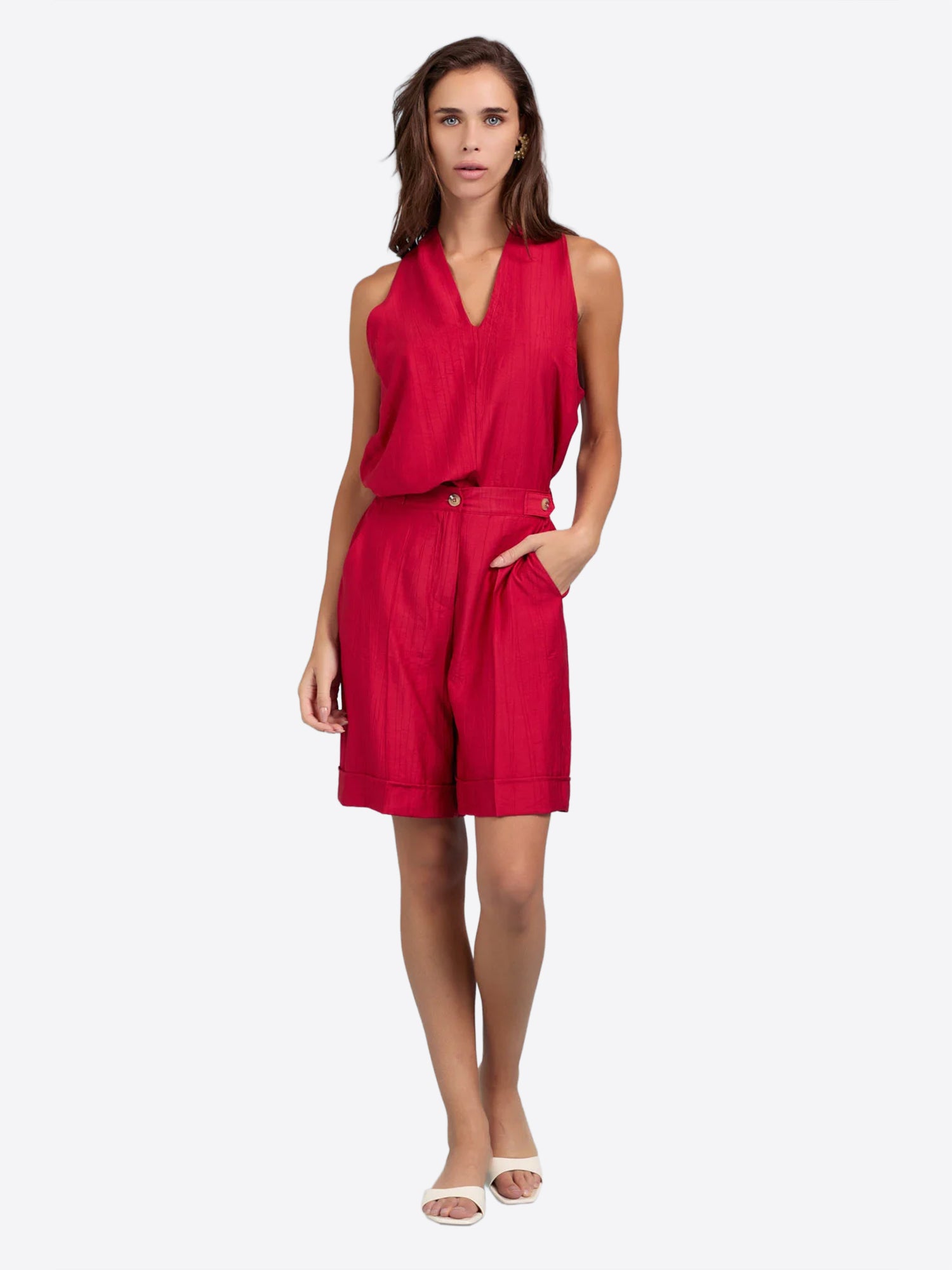 Bermuda TAKE TWO da Donna - rosso DK03016ROSSO