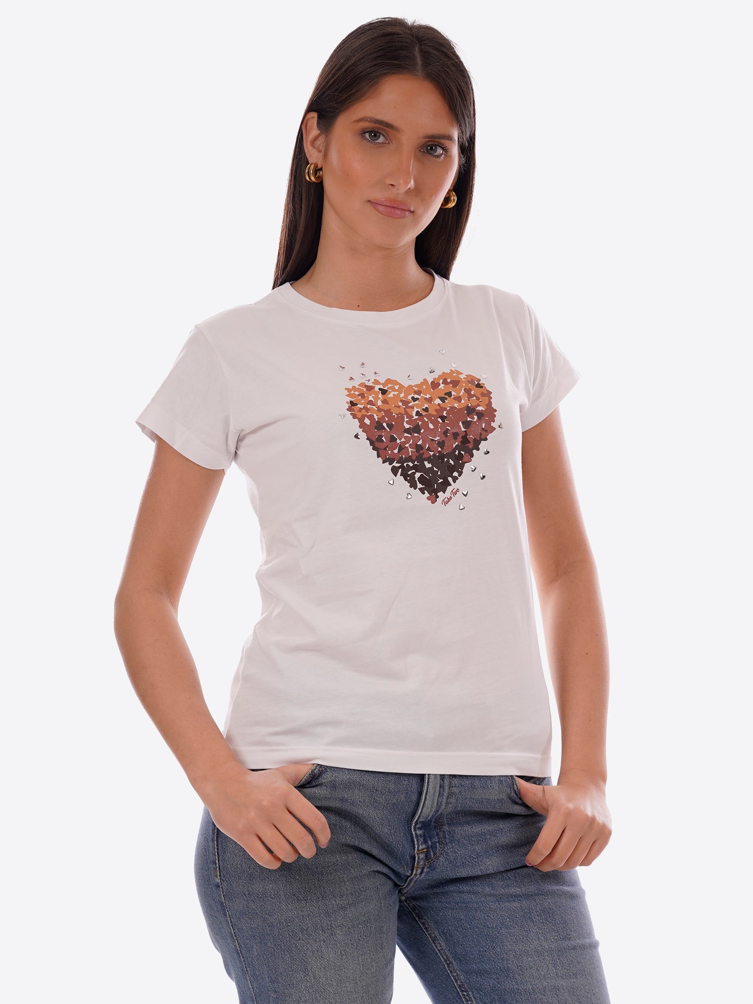 T-shirt TAKE TWO da Donna - bianco DK03902WHT