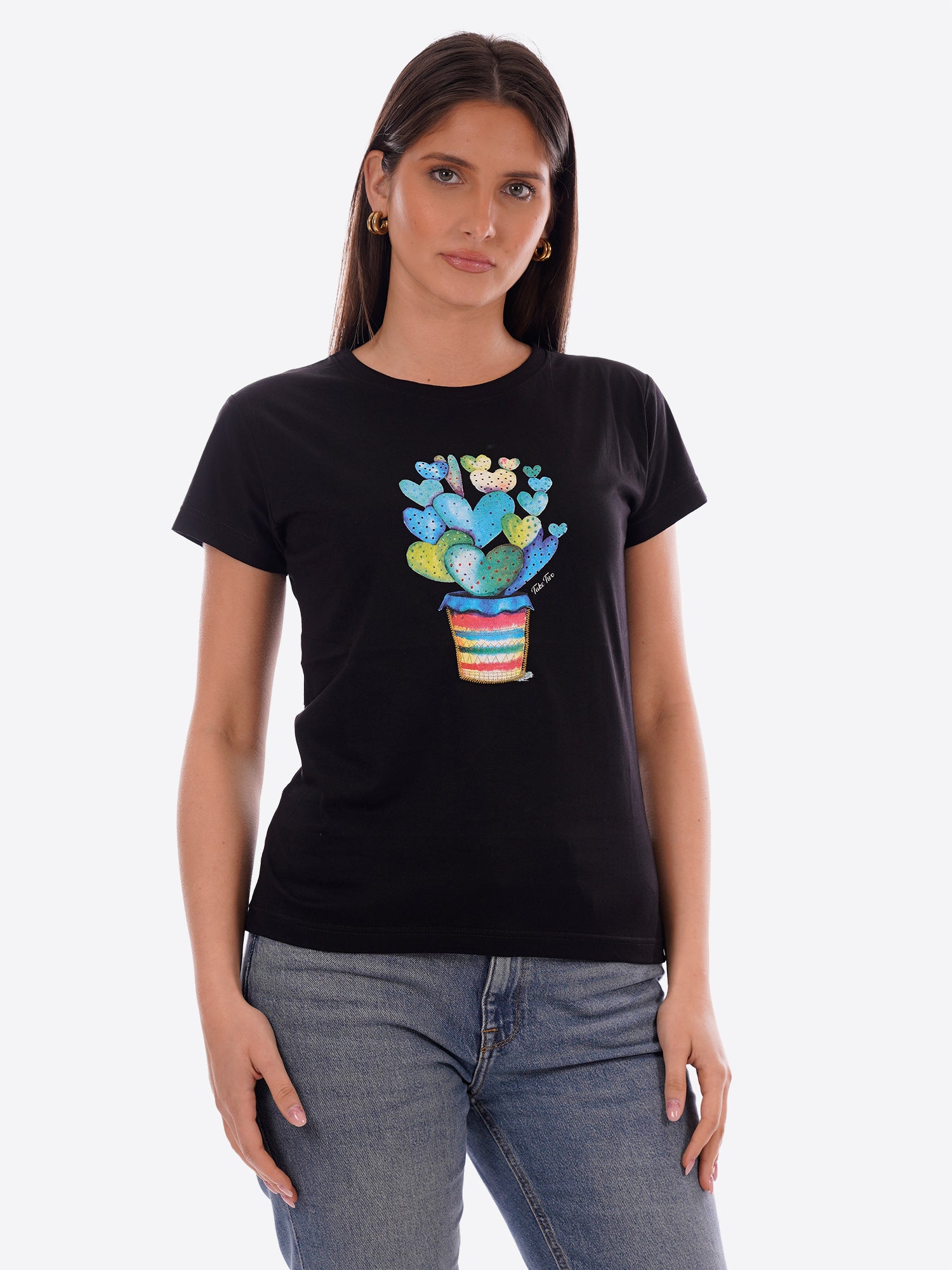 T-shirt TAKE TWO da Donna - nero DK03904BLK