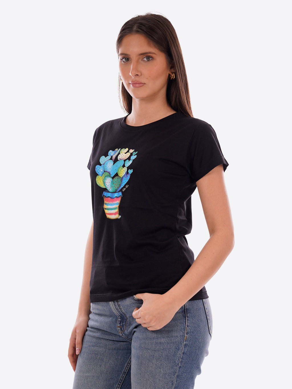 T-shirt TAKE TWO da Donna - nero DK03904BLK