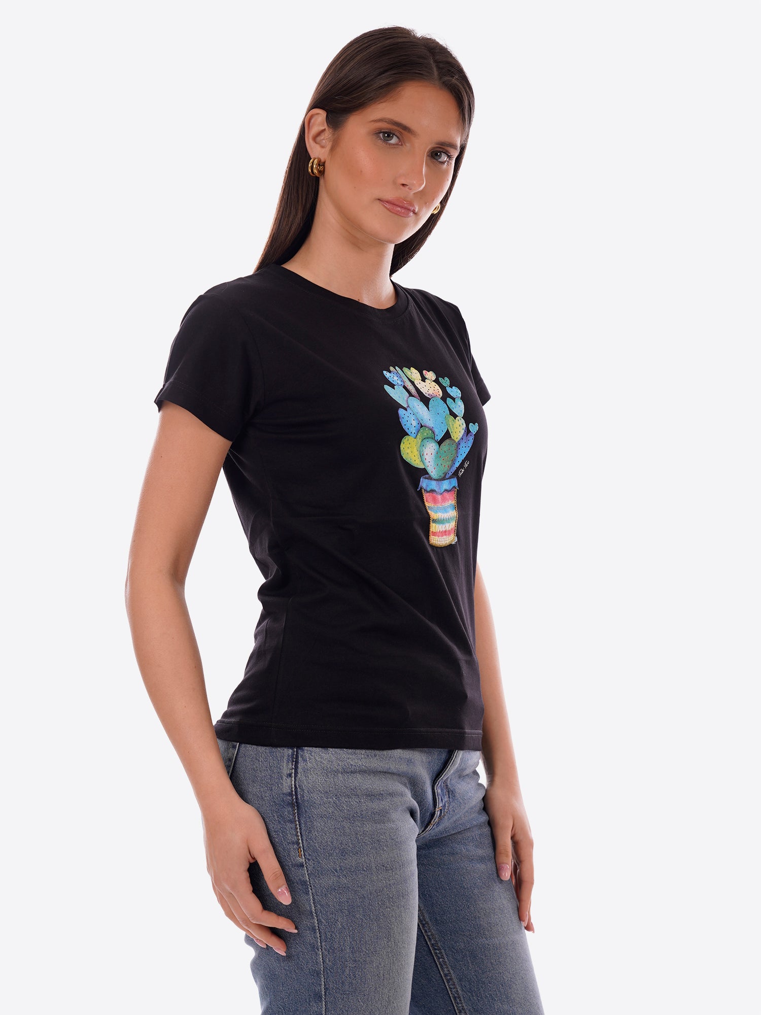 T-shirt TAKE TWO da Donna - nero DK03904BLK