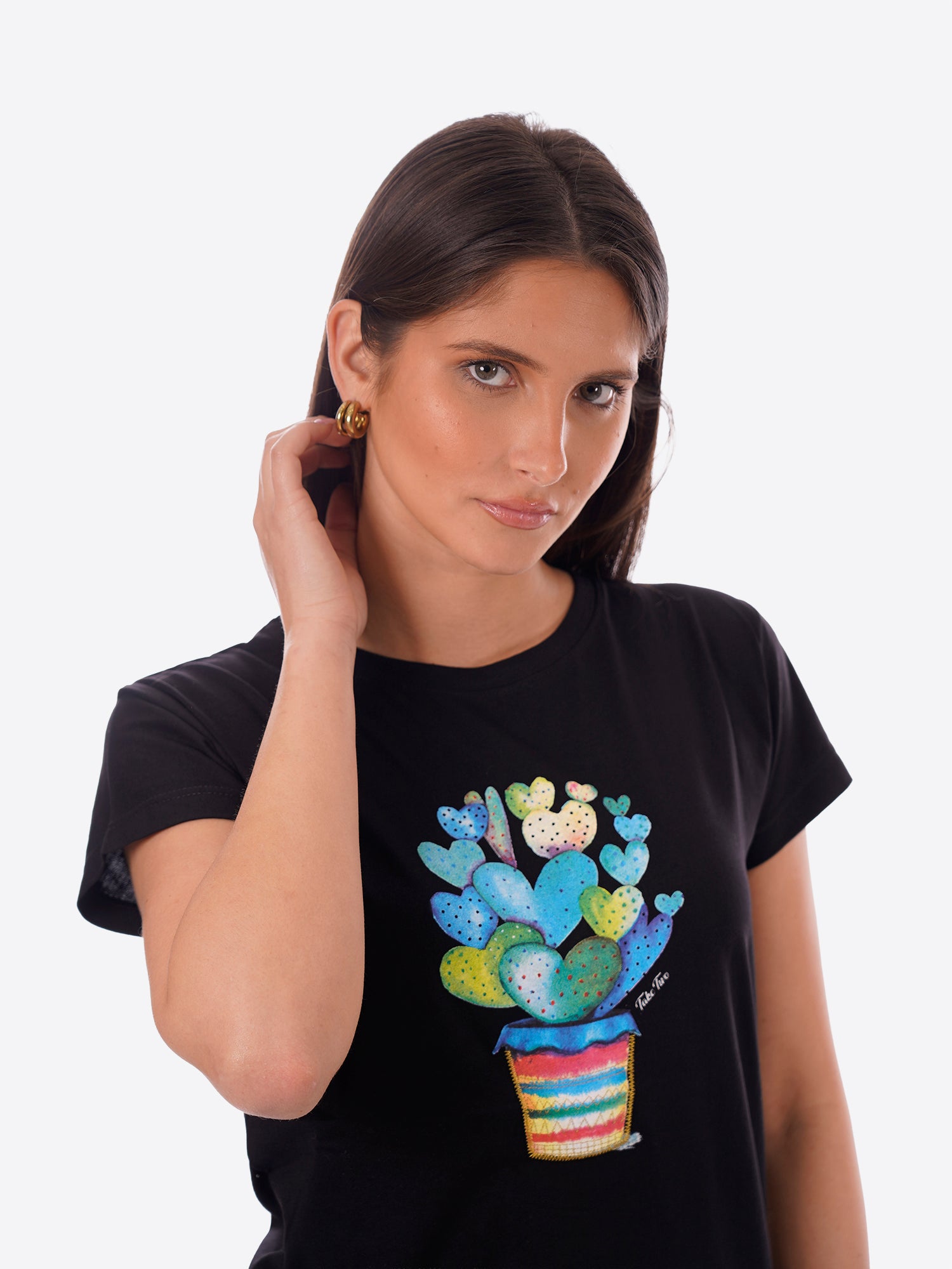 T-shirt TAKE TWO da Donna - nero DK03904BLK