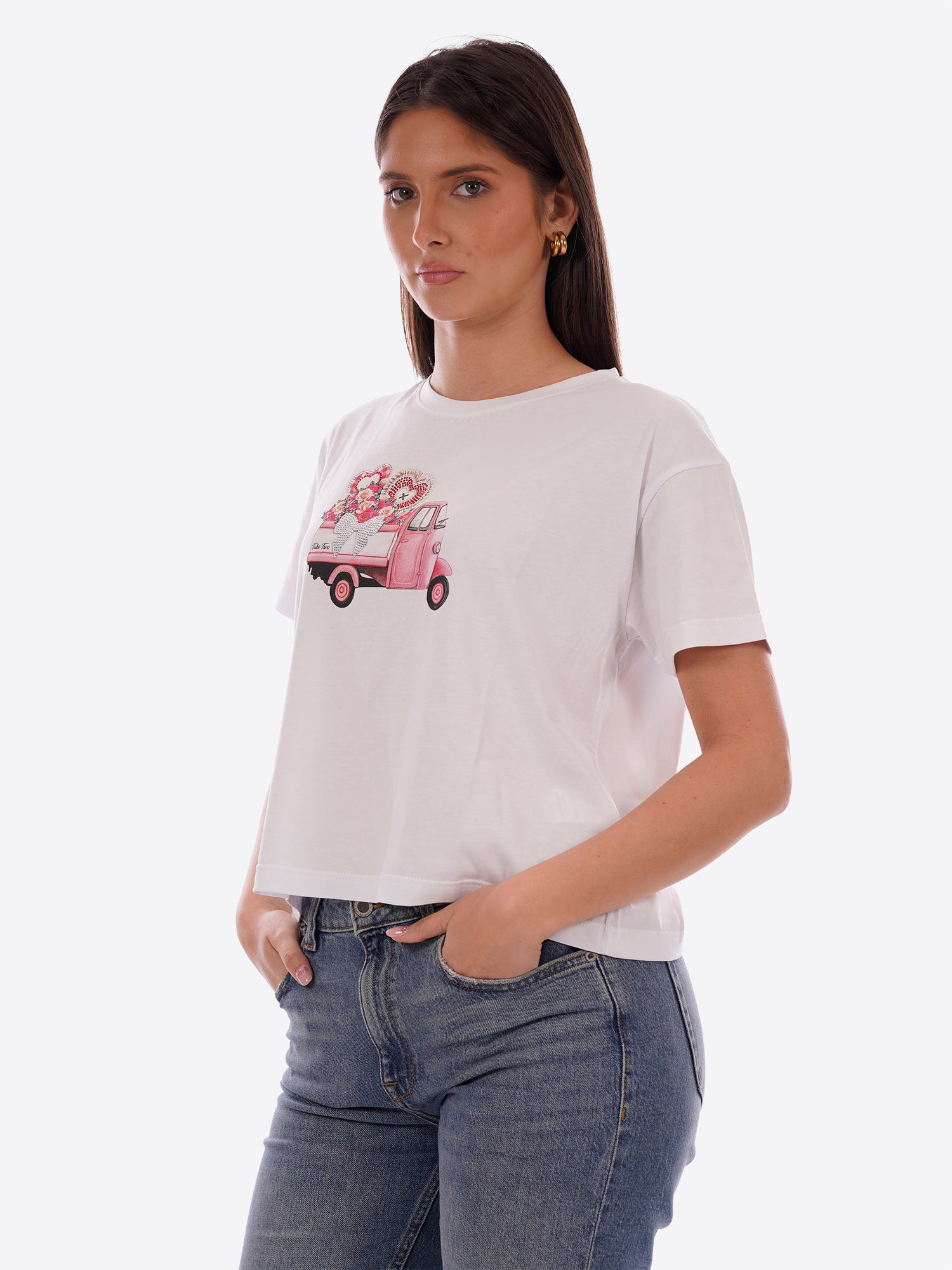 T-shirt TAKE TWO da Donna - bianco DK03905WHT