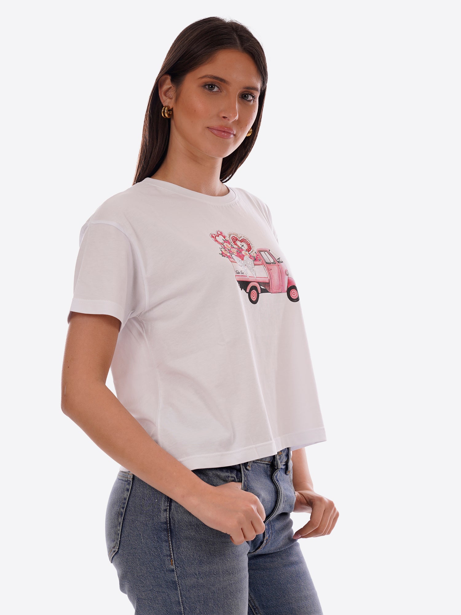 T-shirt TAKE TWO da Donna - bianco DK03905WHT