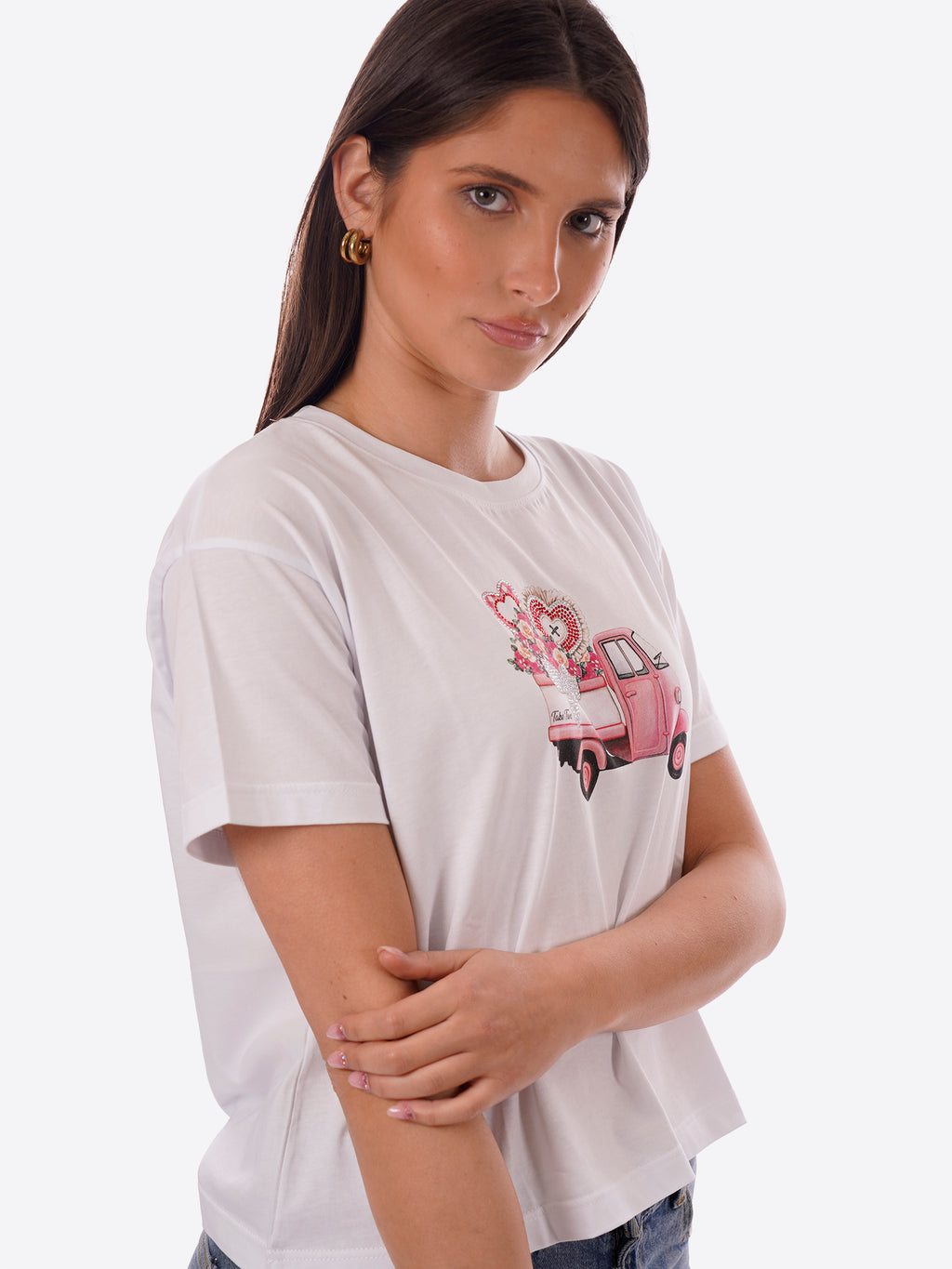 T-shirt TAKE TWO da Donna - bianco DK03905WHT