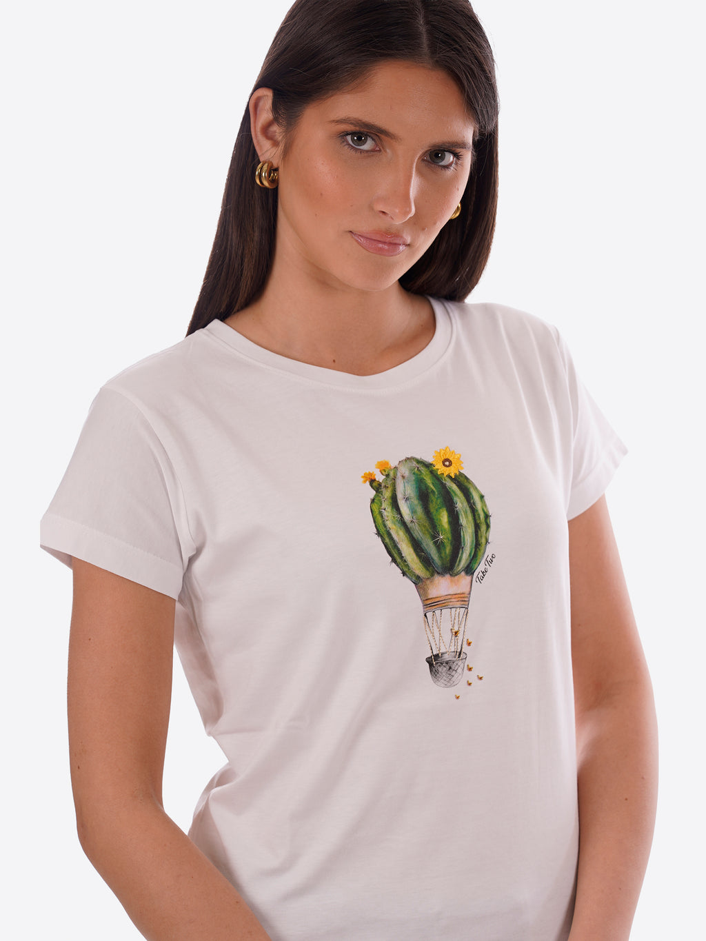 T-shirt TAKE TWO da Donna - bianco DK03907WHR