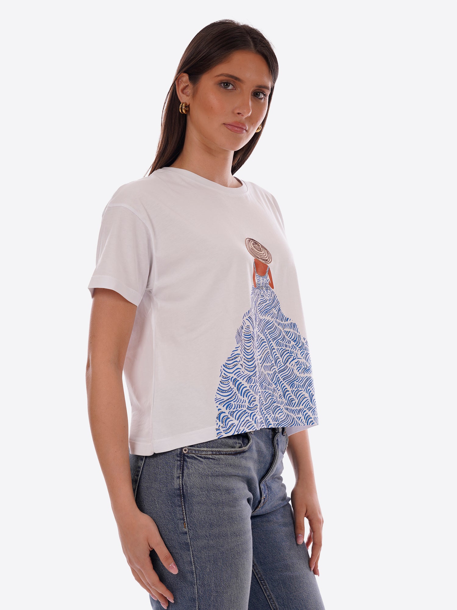T-shirt TAKE TWO da Donna - bianco DK03909WHT