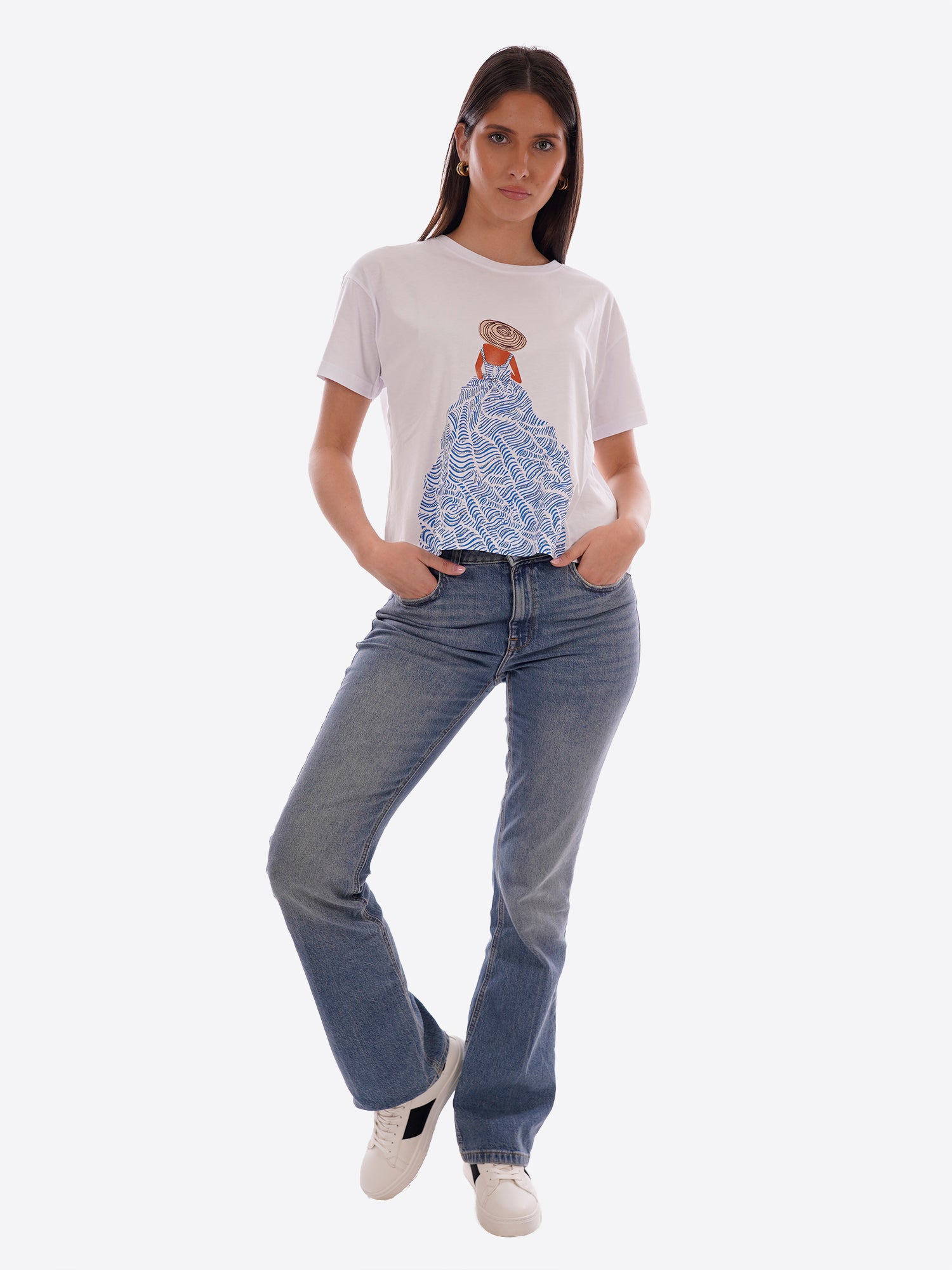 T-shirt TAKE TWO da Donna - bianco DK03909WHT
