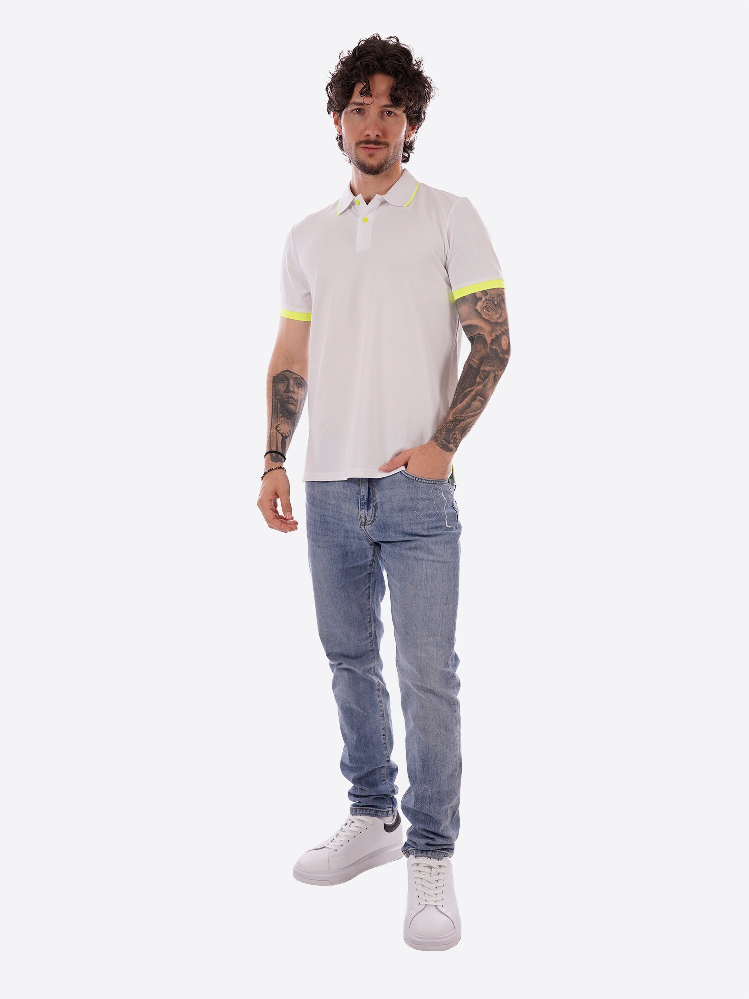 Polo TAKE TWO da Uomo - bianco UKO4608WHT
