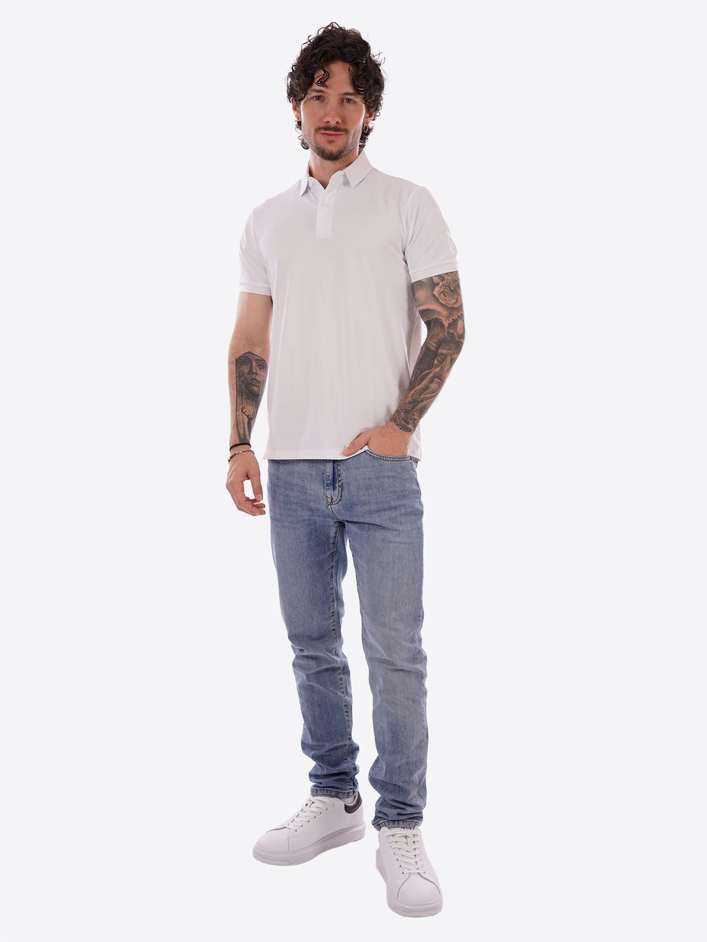 Polo TAKE TWO da Uomo - bianco UKO4612WHT