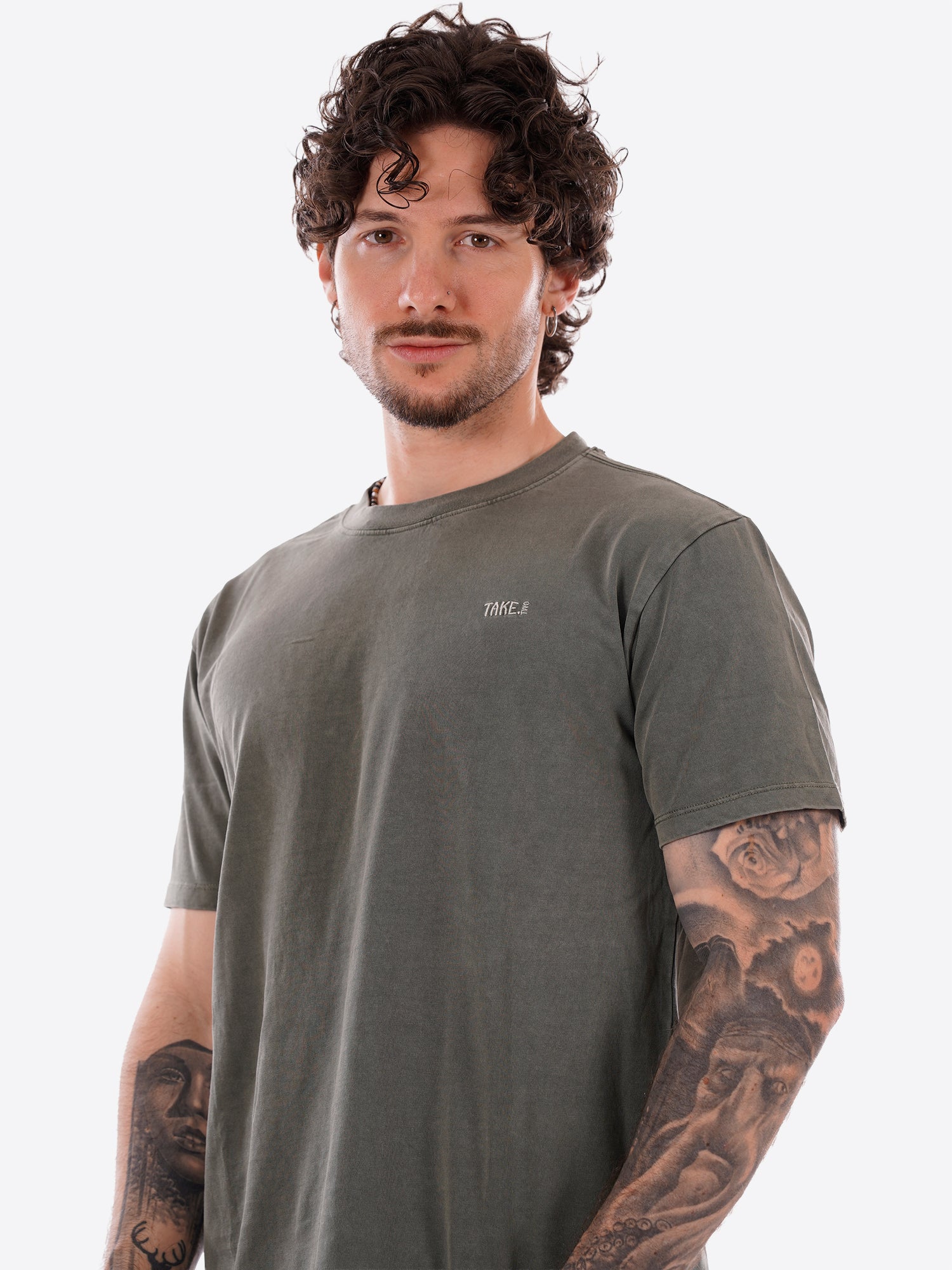 T-shirt TAKE TWO da Uomo - verde UKO5608MILITARE