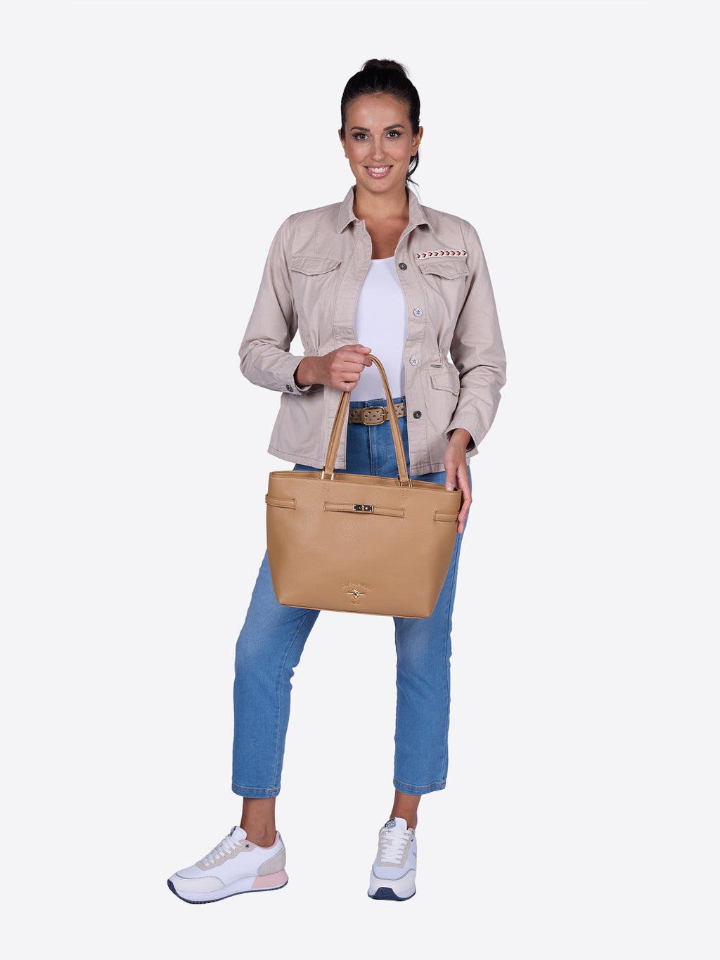Borsa Shopper US POLO ACCESSORI da Donna - beige BIUSS8881WV512