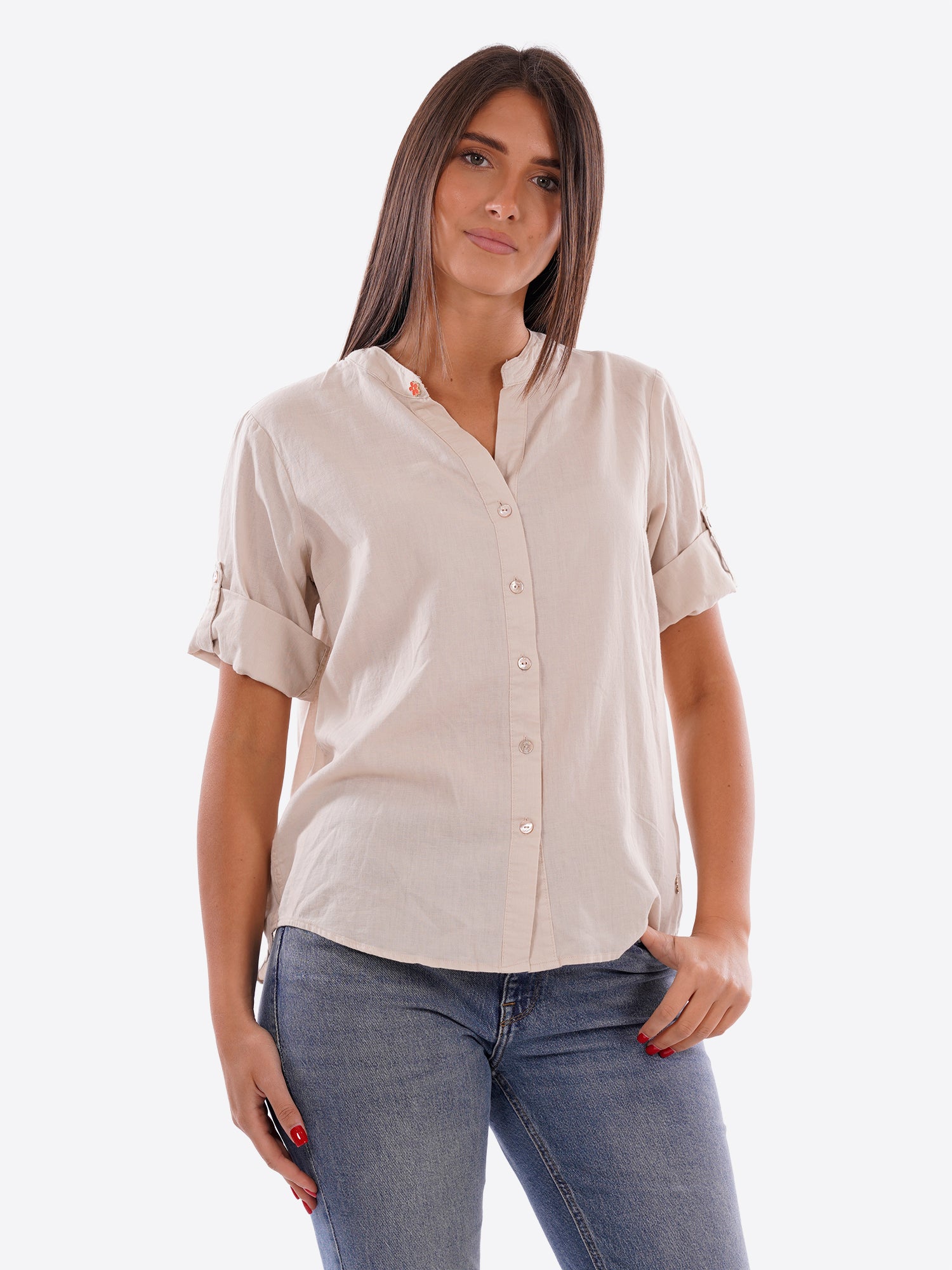 Camicia YES-ZEE da Donna - beige C231YZ00245