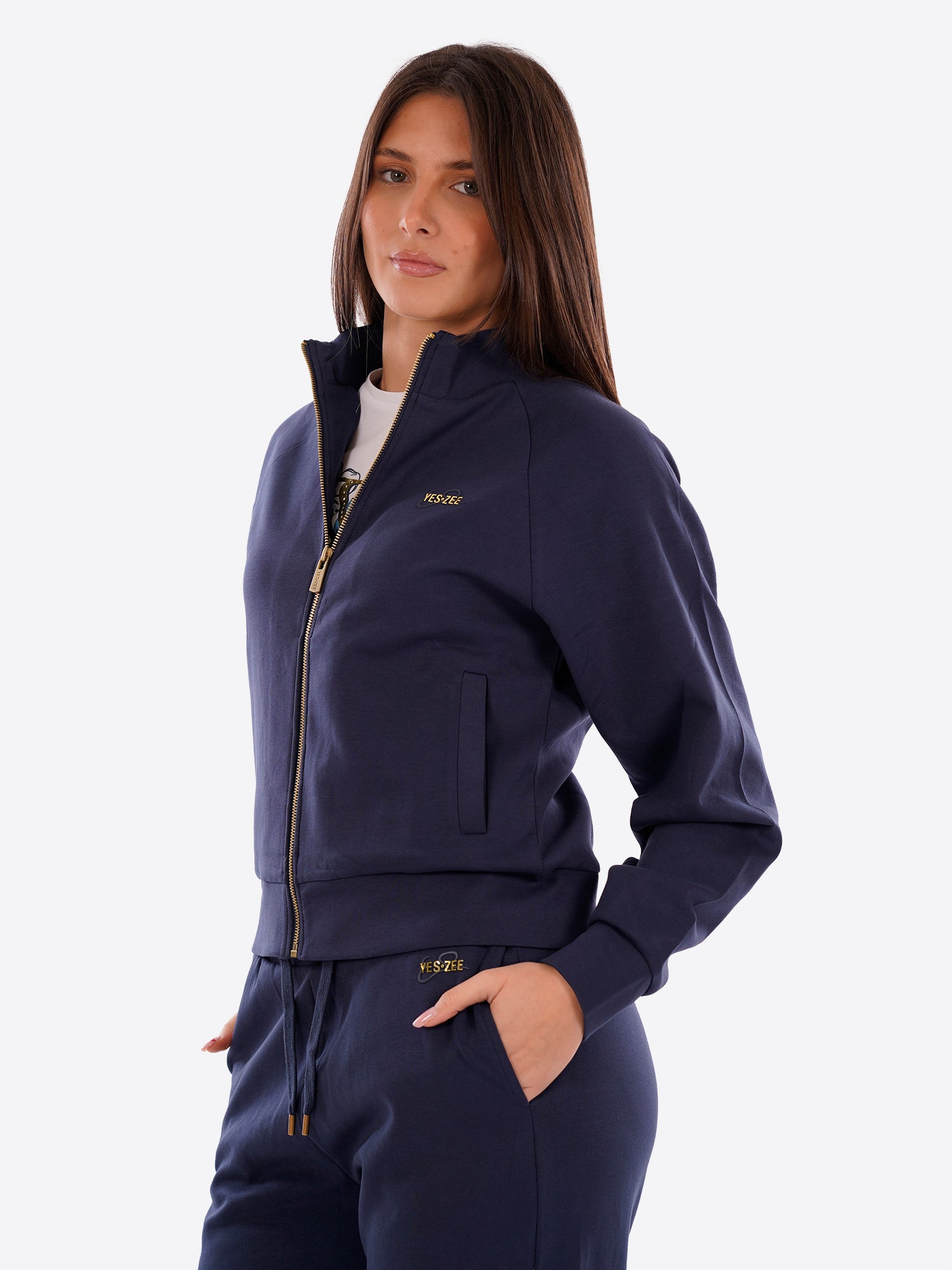 Felpa YES-ZEE da Donna - blu F419SB00713