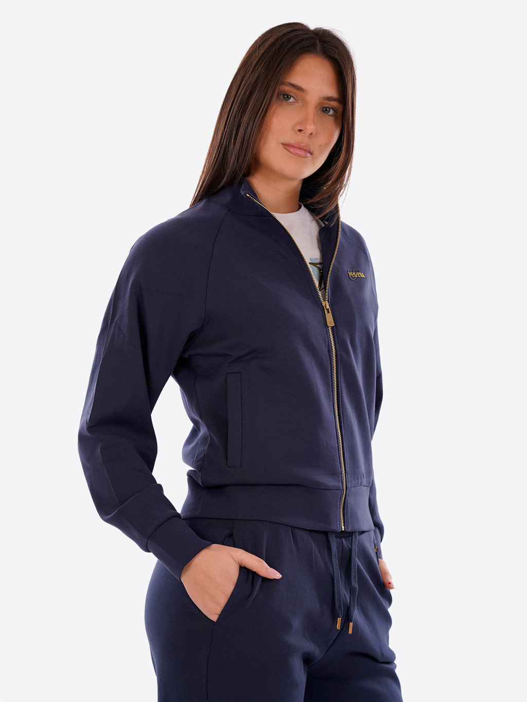 Felpa YES-ZEE da Donna - blu F419SB00713