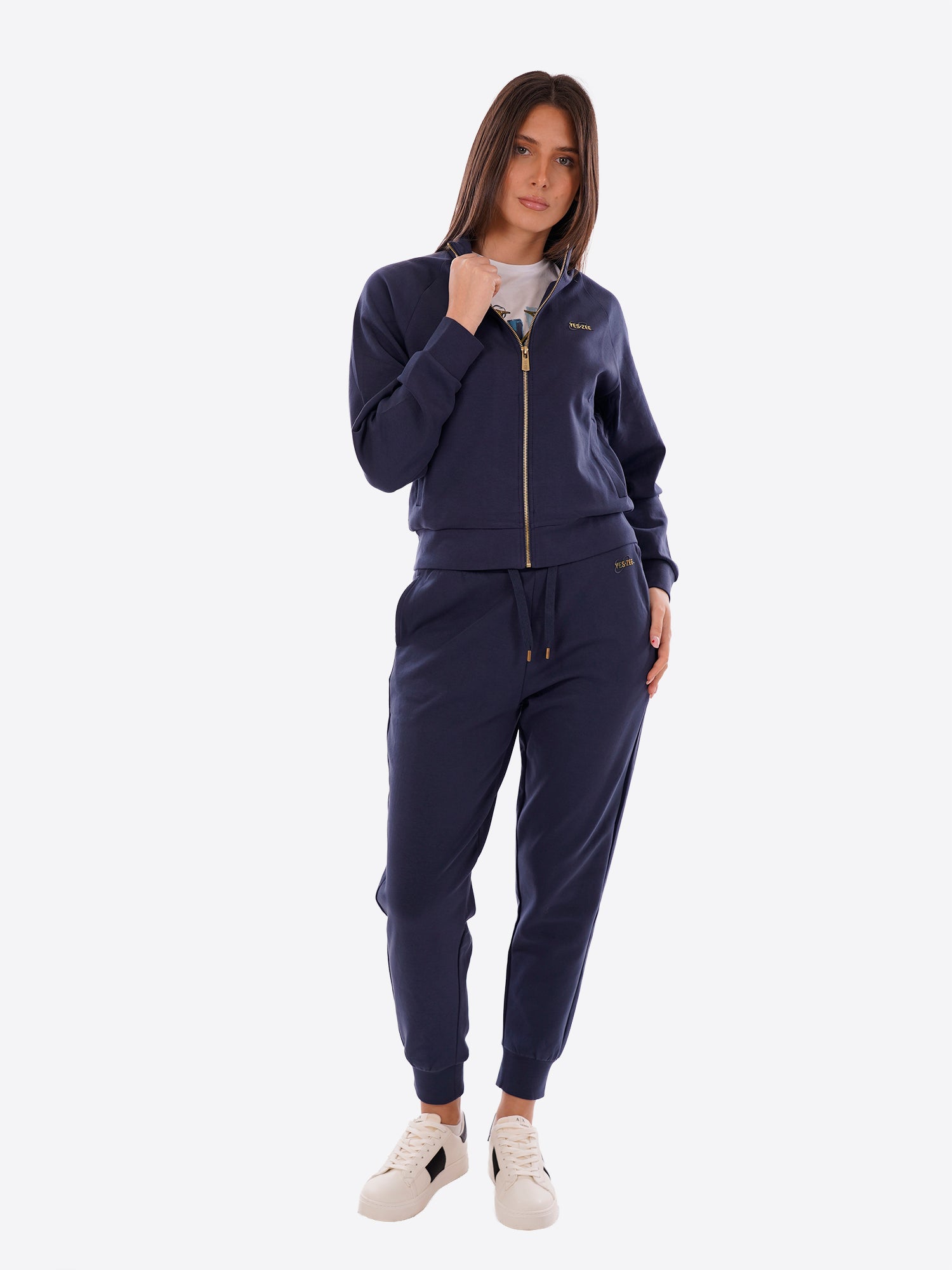 Felpa YES-ZEE da Donna - blu F419SB00713