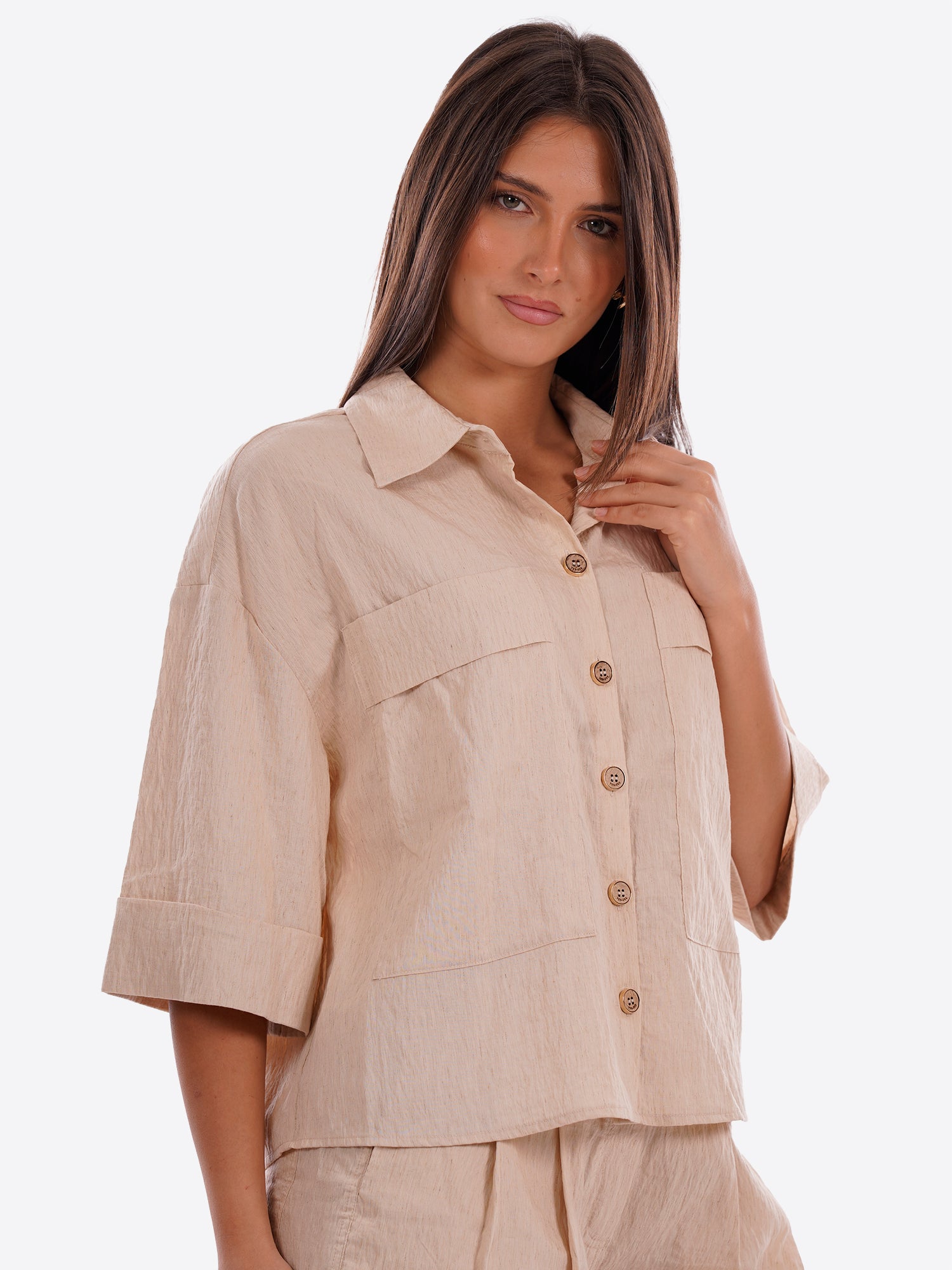 Camicia YES-ZEE da Donna - beige G210EV00222