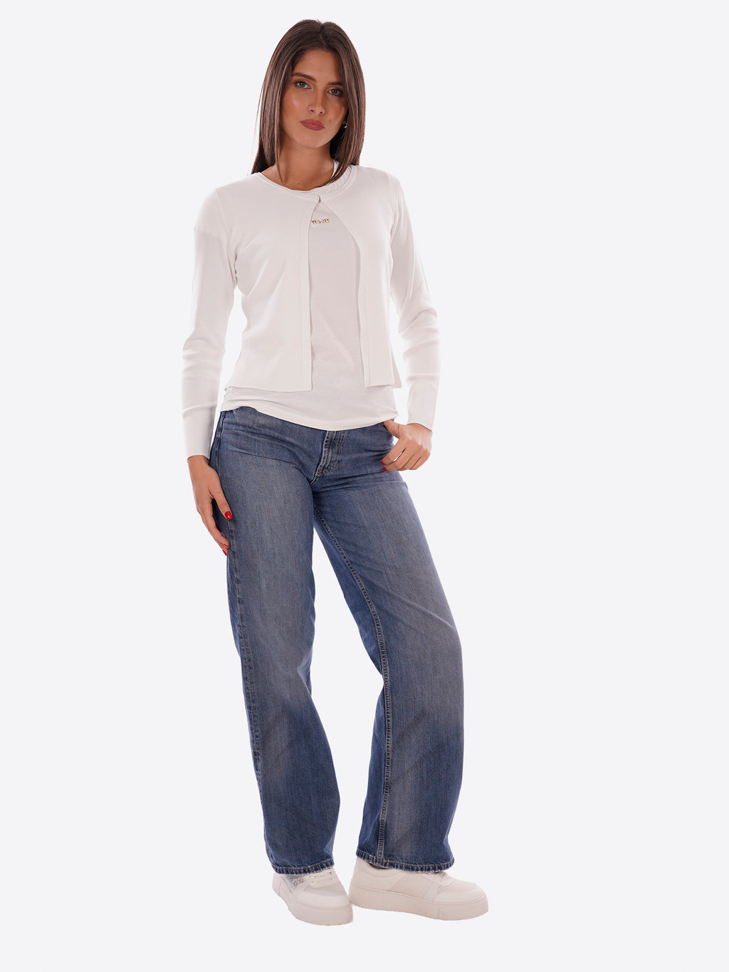 Cardigan YES-ZEE da Donna - bianco M416LG00107