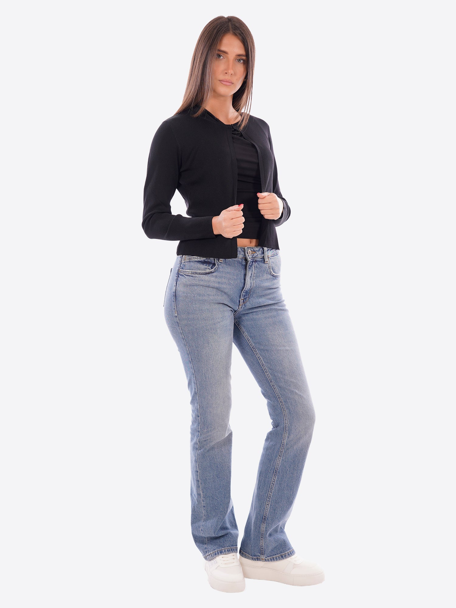 Cardigan YES-ZEE da Donna - nero M416LG00801