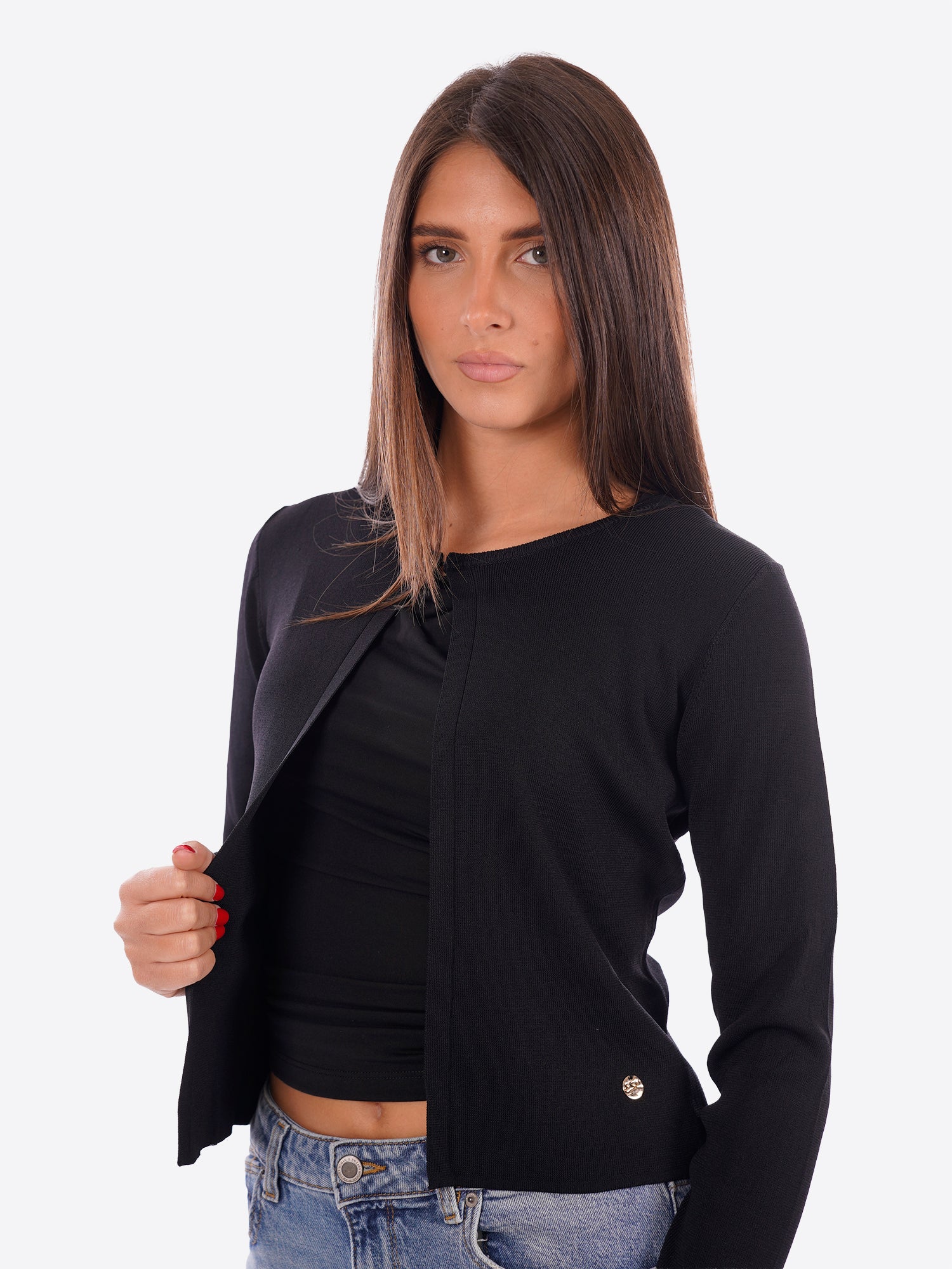 Cardigan YES-ZEE da Donna - nero M416LG00801