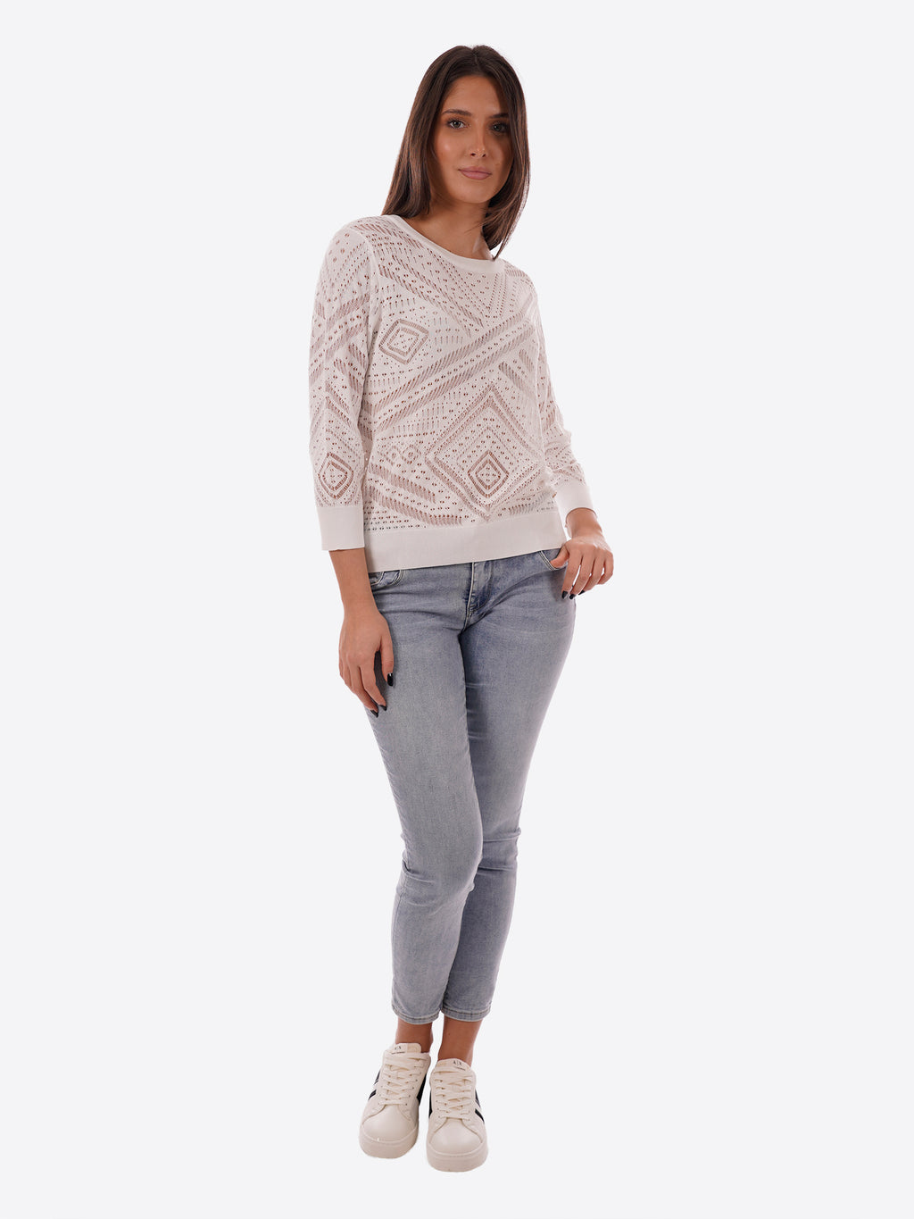 Maglia YES-ZEE da Donna - bianco M437BR00107