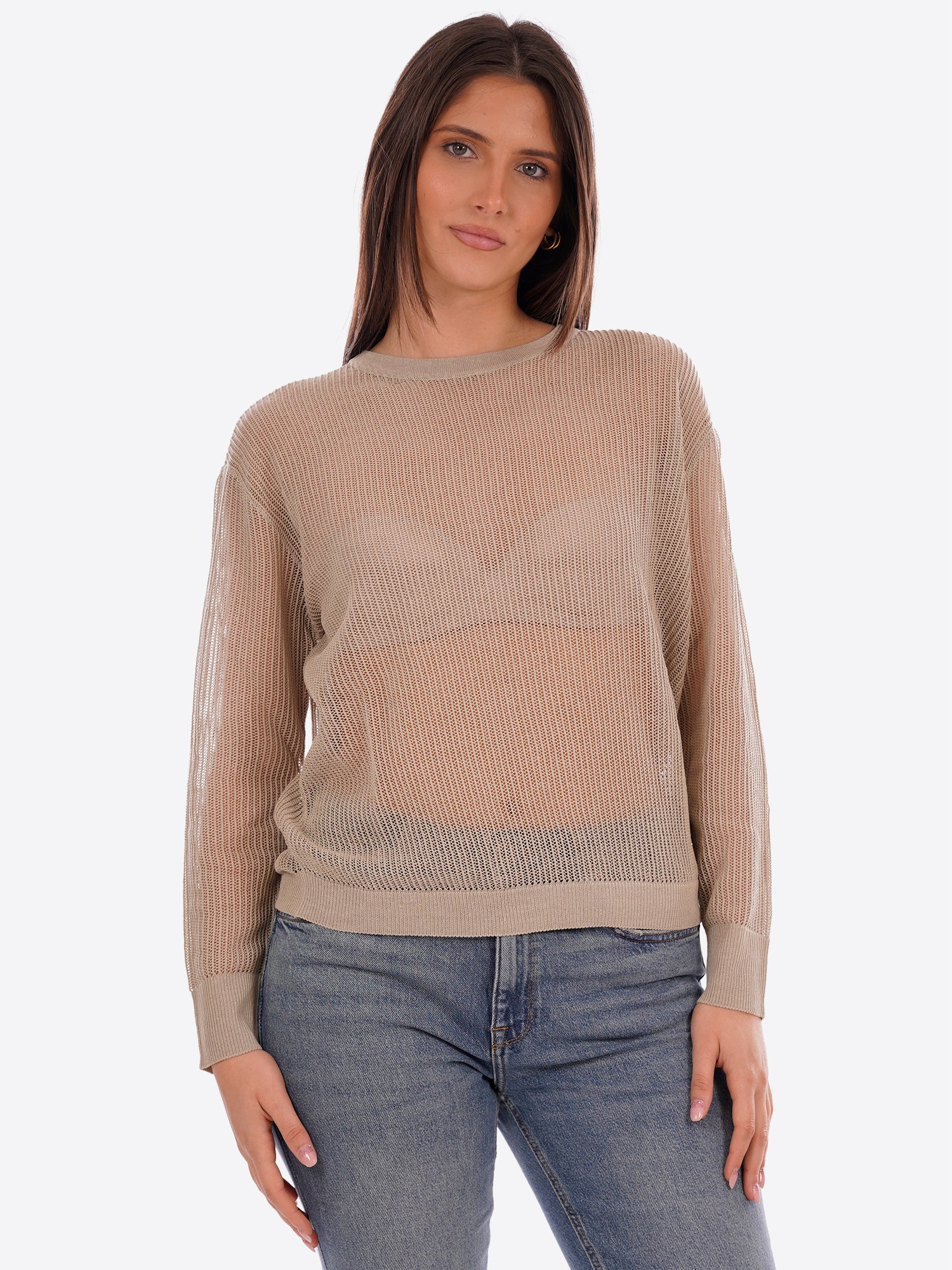 Maglione YES-ZEE da Donna - beige M449HF00222