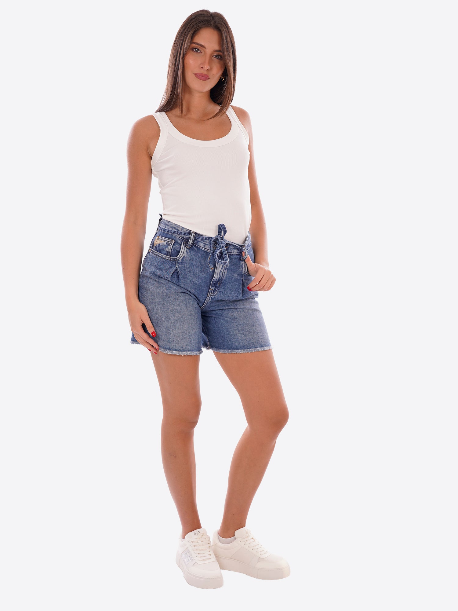 Shorts YES-ZEE da Donna - blu P225W306712STONED