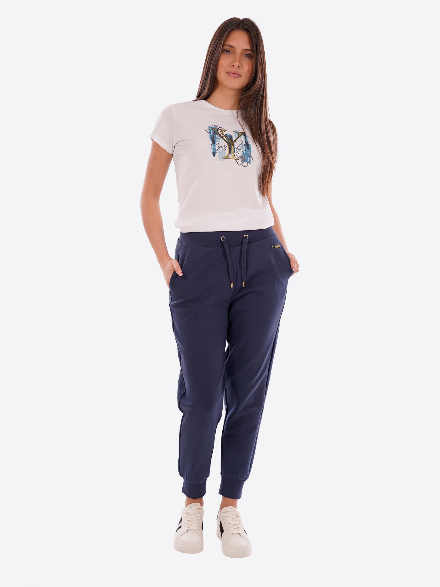 Pantalone Tuta YES-ZEE da Donna - blu P381SB00713