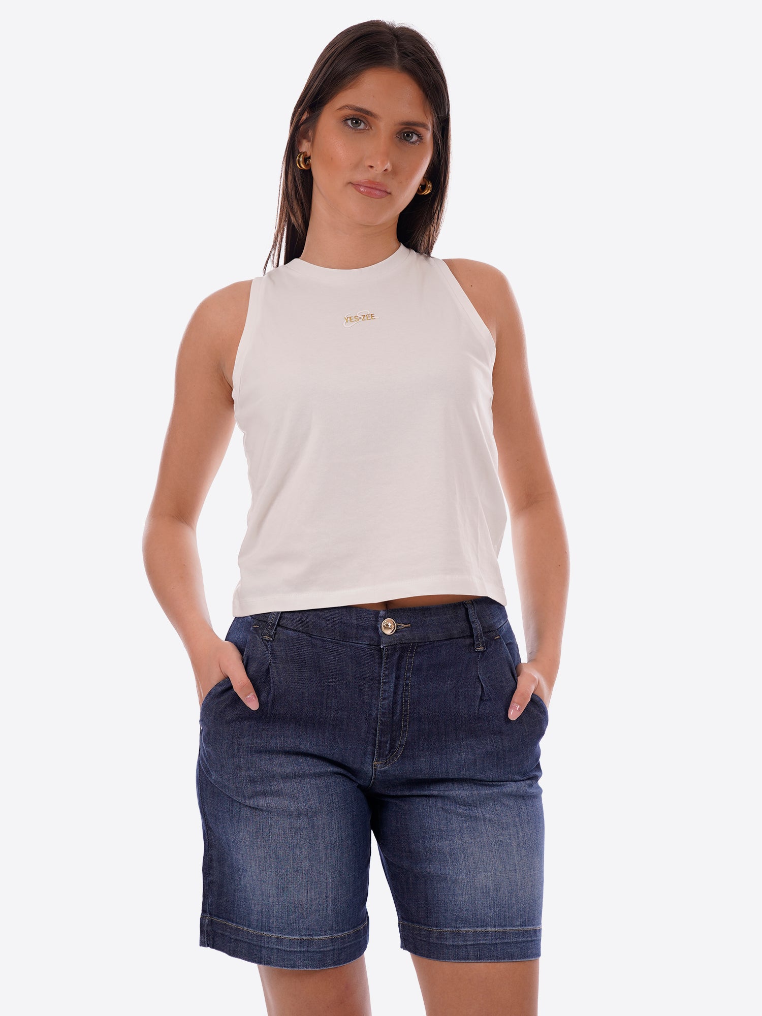 Canotta YES-ZEE da Donna - bianco T210S700107