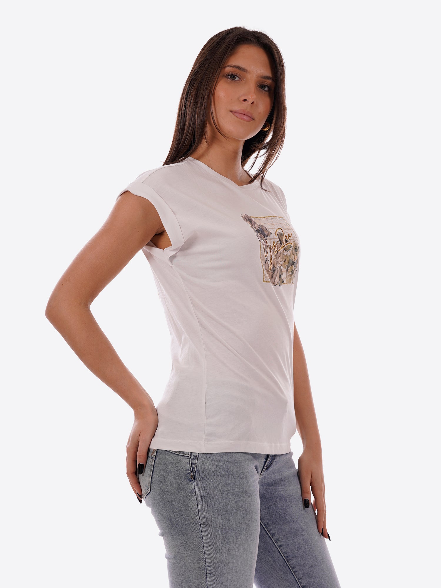 T-shirt YES-ZEE da Donna - bianco T215SG00127