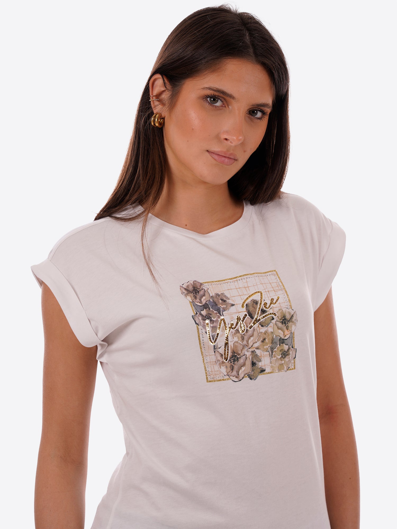 T-shirt YES-ZEE da Donna - bianco T215SG00127