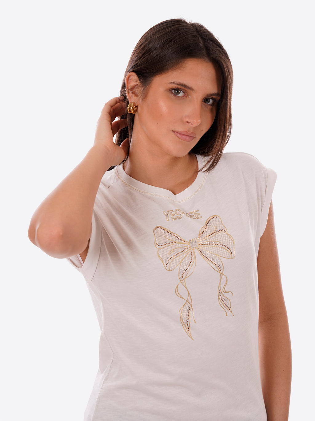 T-shirt YES-ZEE da Donna - bianco T215TL00127