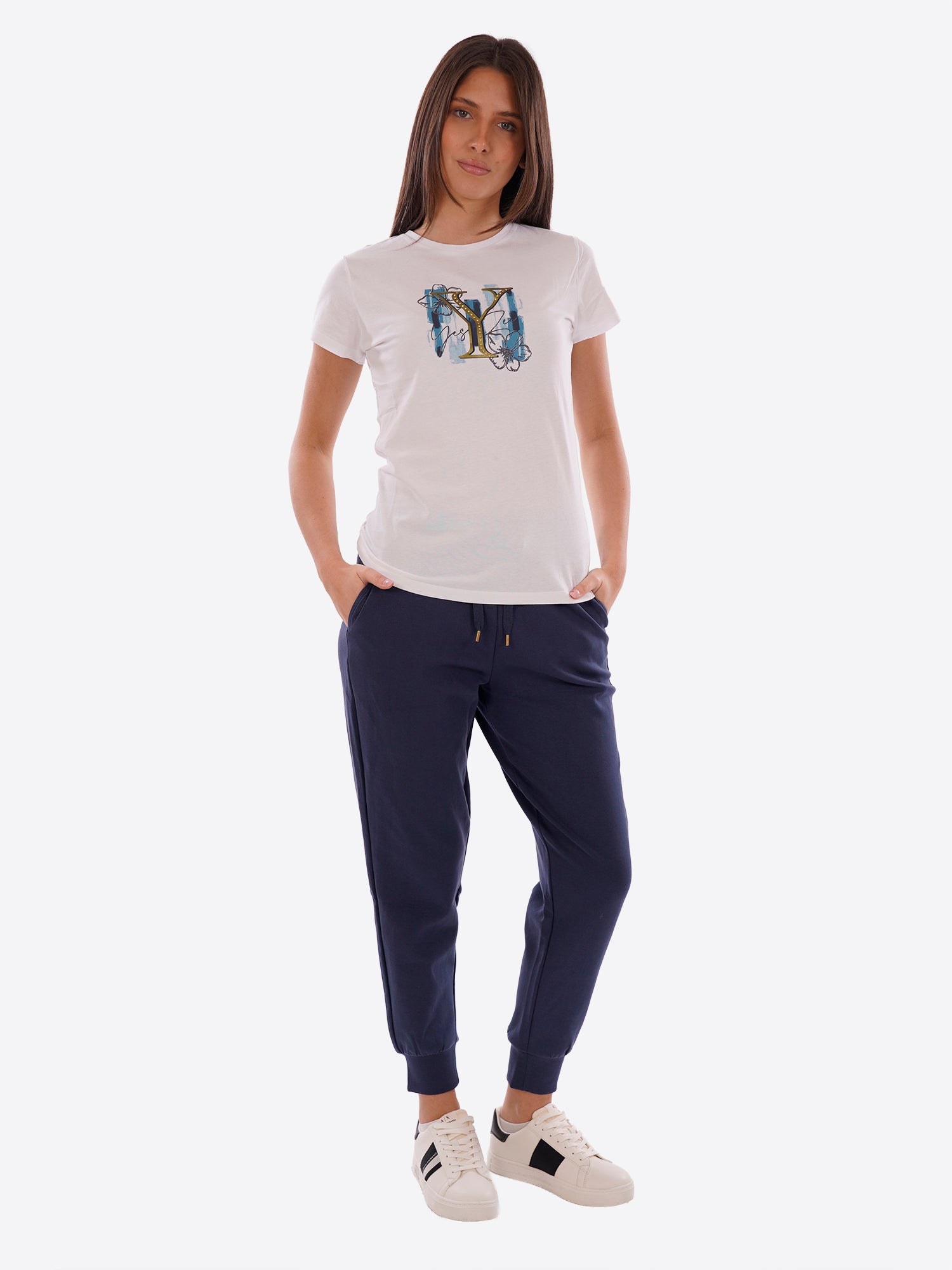 T-shirt YES-ZEE da Donna - bianco T222T901127