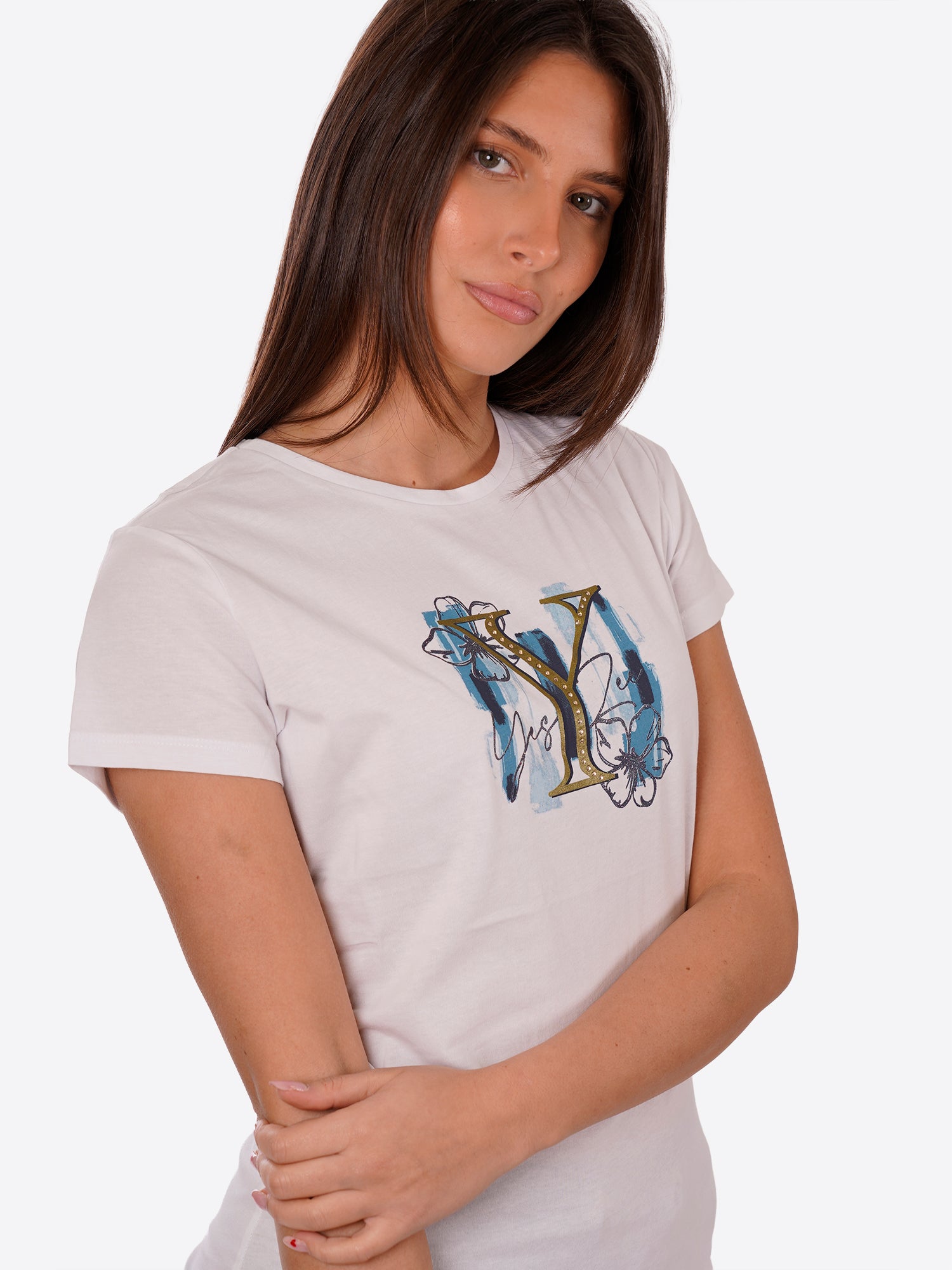 T-shirt YES-ZEE da Donna - bianco T222T901127