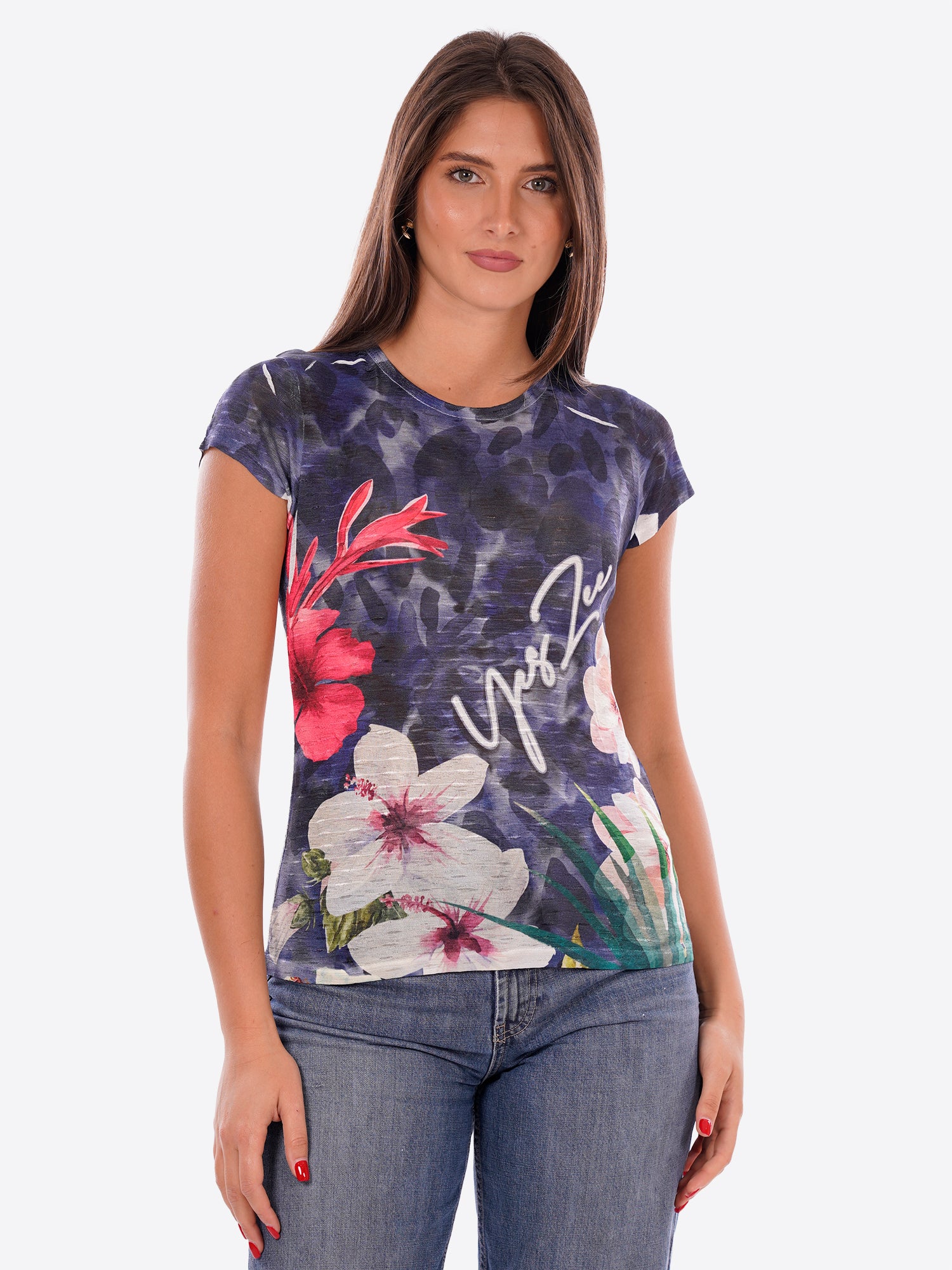 T-shirt YES-ZEE da Donna - blu T236Y3052713