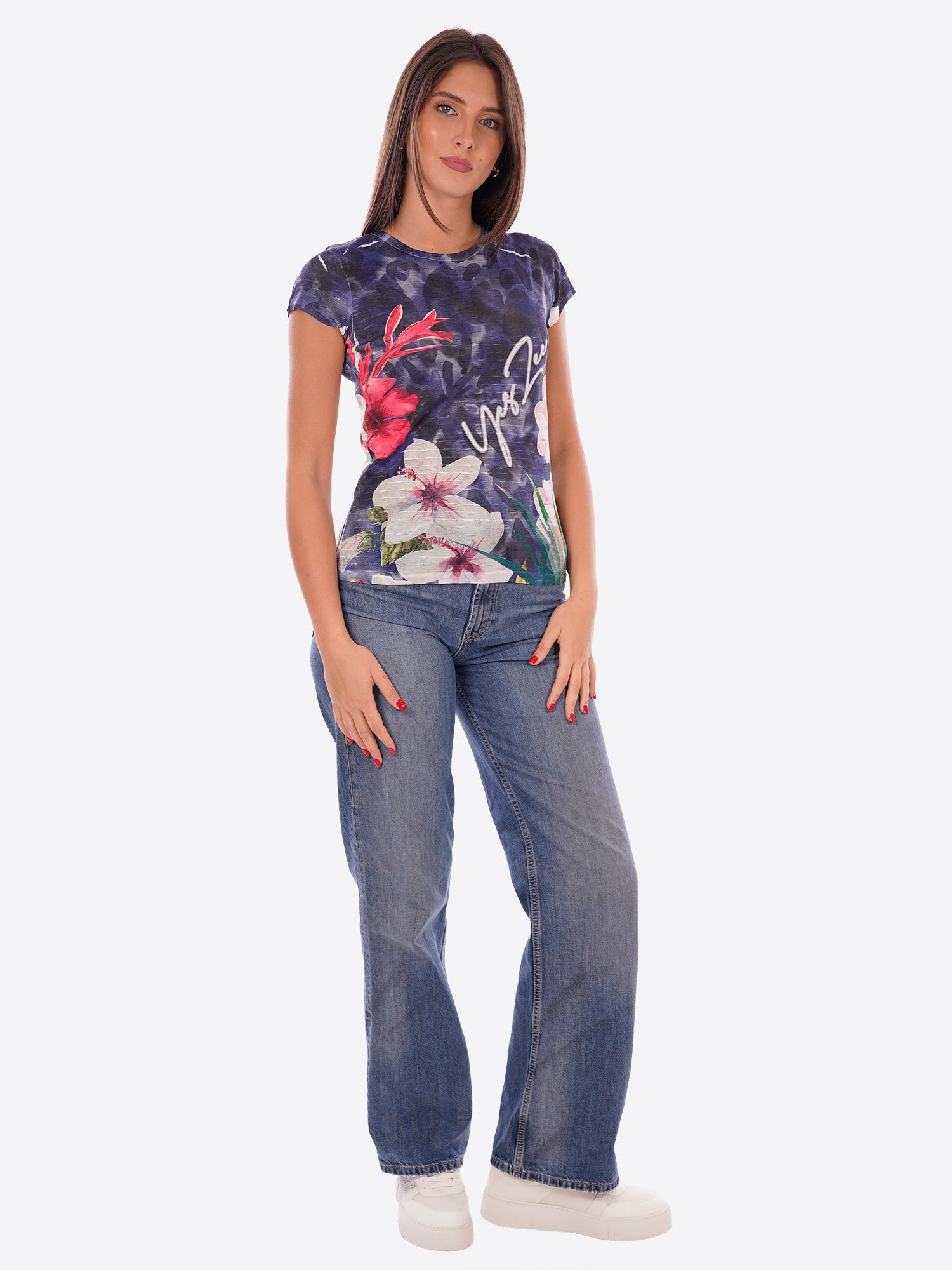 T-shirt YES-ZEE da Donna - blu T236Y3052713