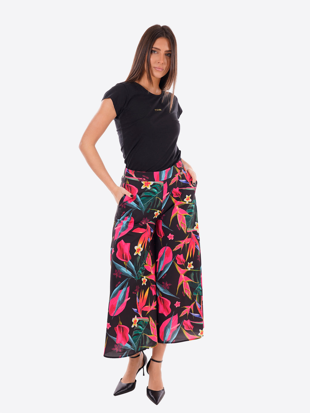 T-shirt YES-ZEE da Donna - nero T257S700801