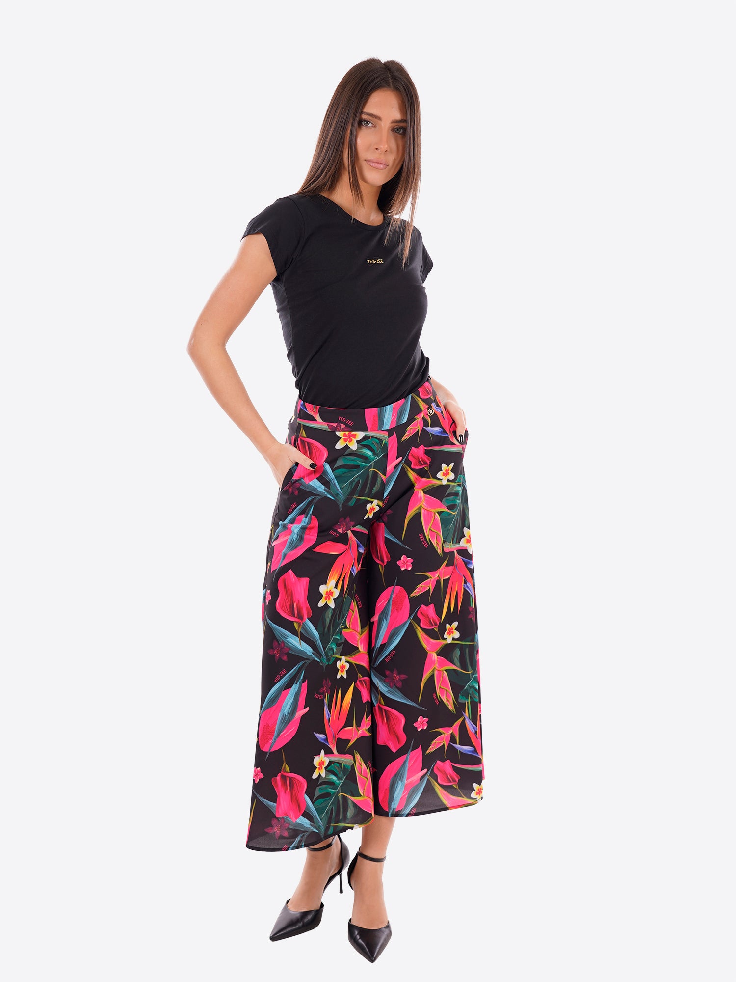 T-shirt YES-ZEE da Donna - nero T257S700801
