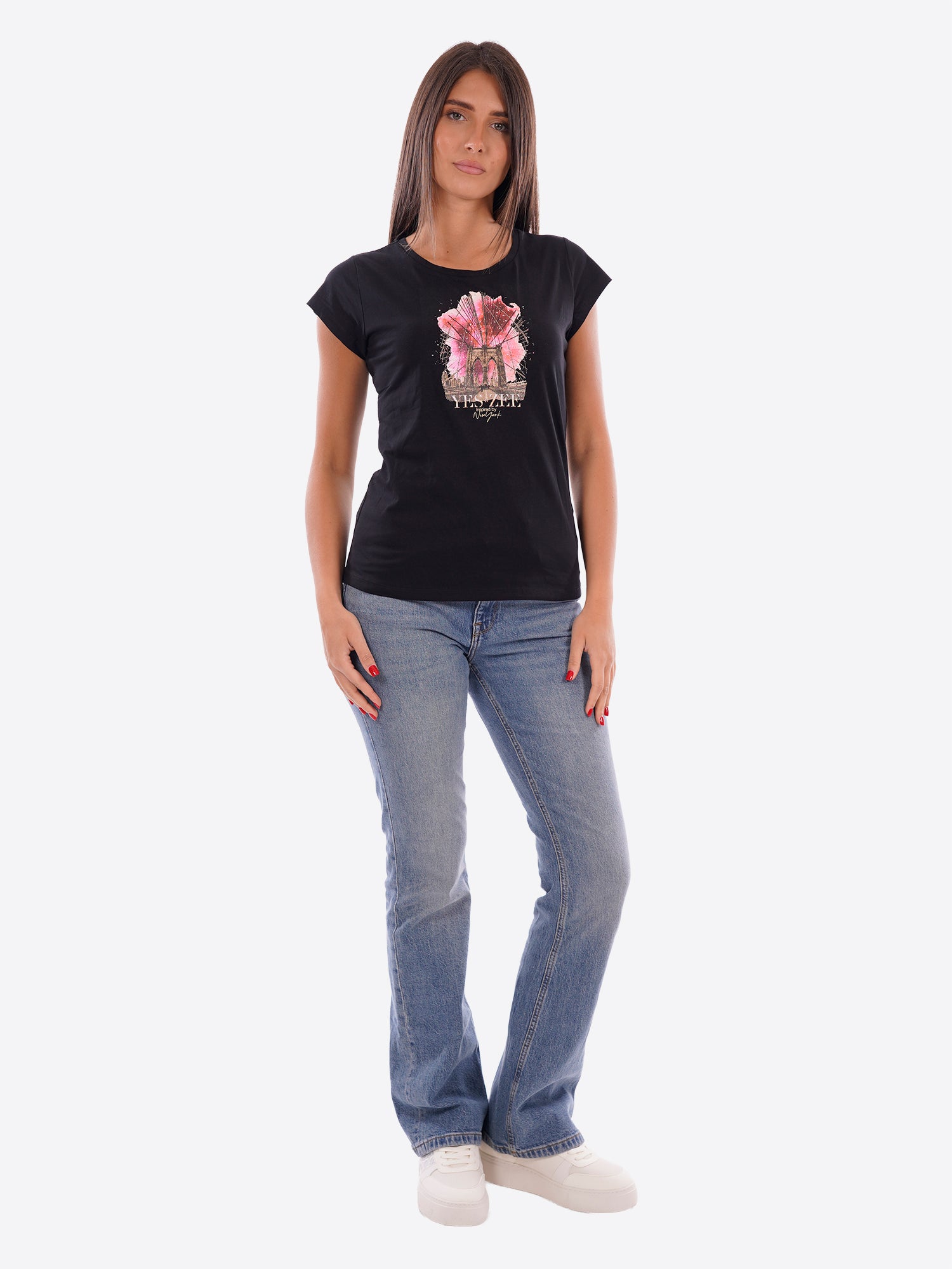 T-shirt YES-ZEE da Donna - nero T257S701801