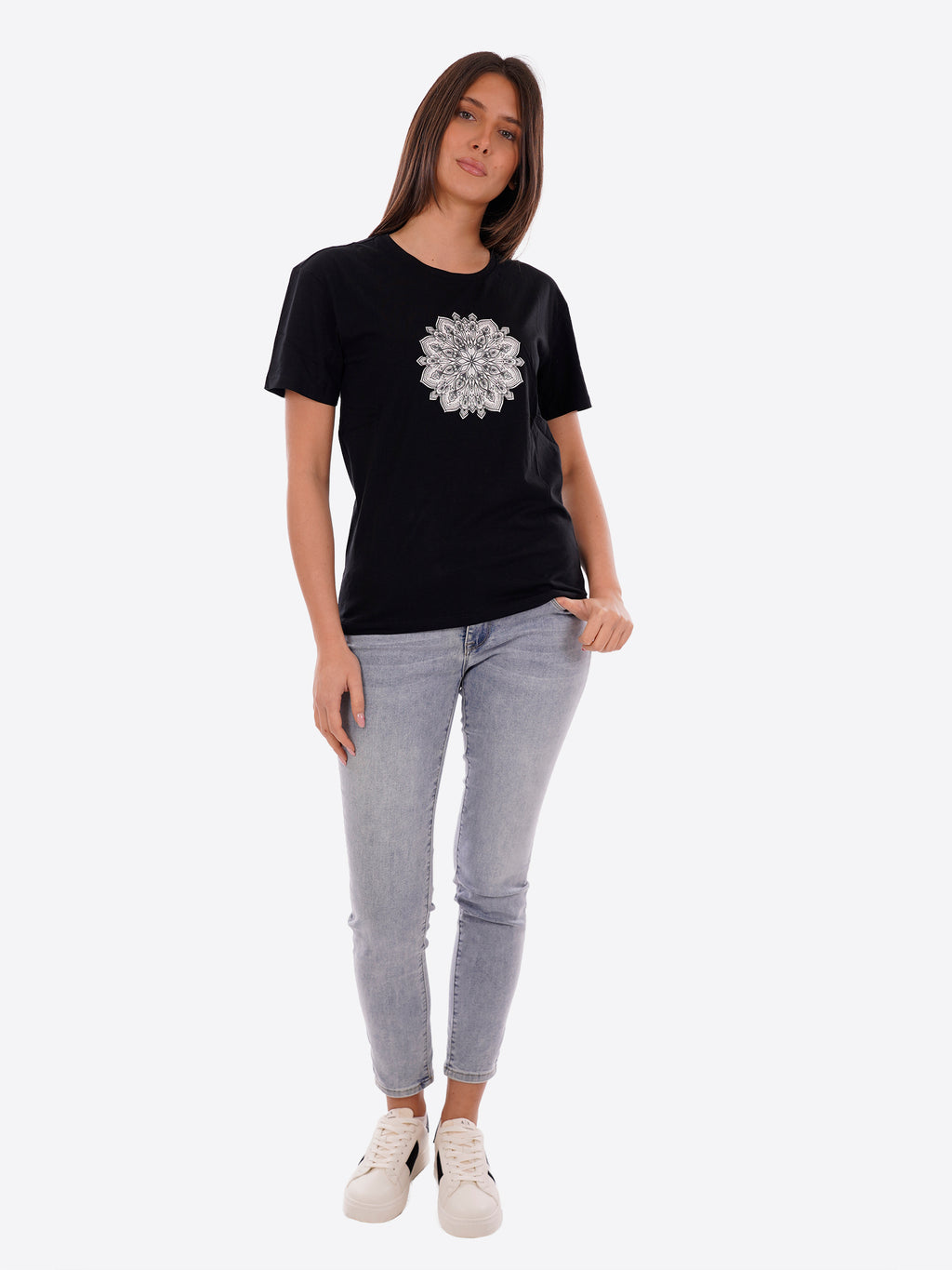 T-shirt YES-ZEE da Donna - nero T258T900801
